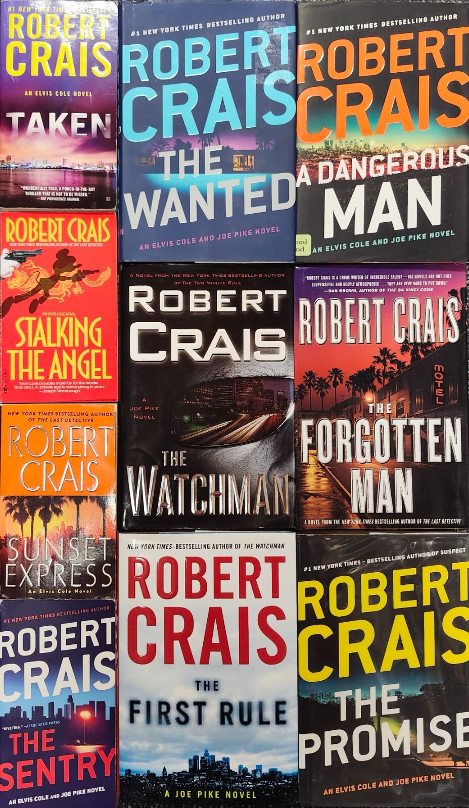 Complete Set Series Lot of 20 Elvis Cole & Joe Pike Books by Robert Crais Racing