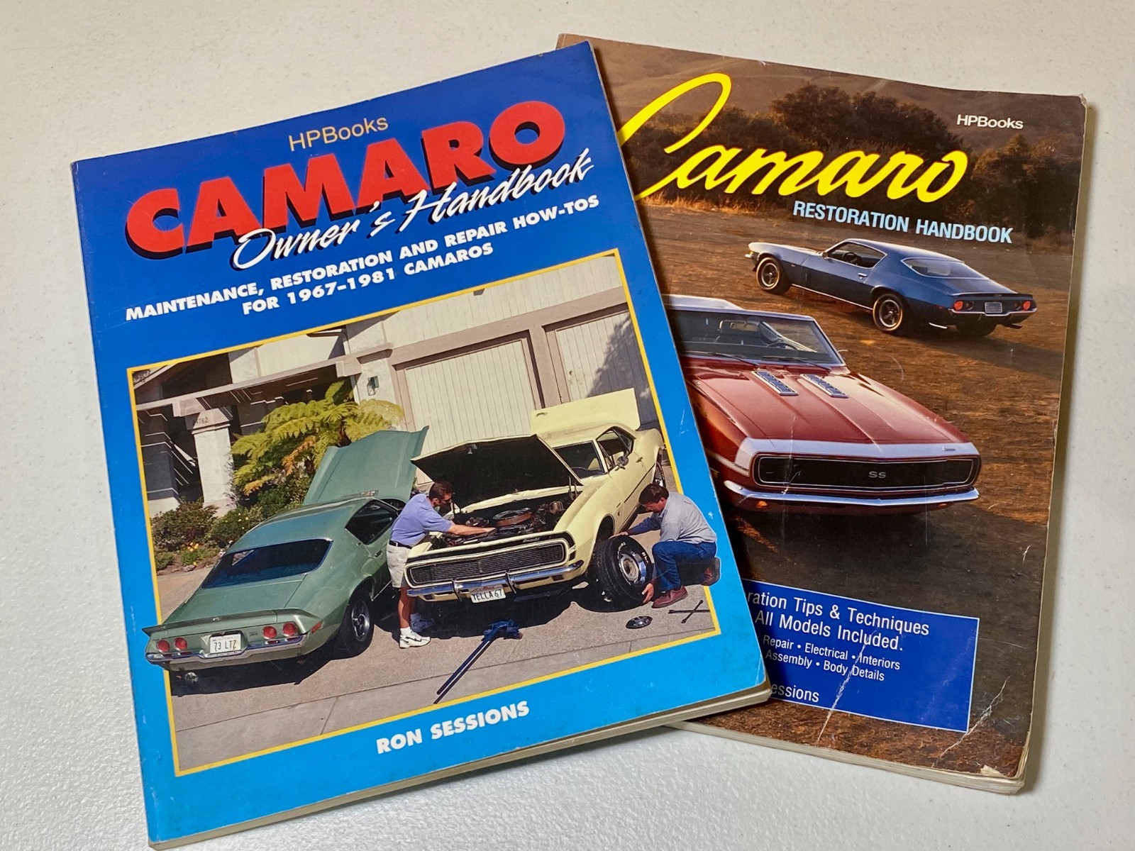 Lot of 2 Camaro 1967-1981 Owner’s & Restoration Handbooks HP Books