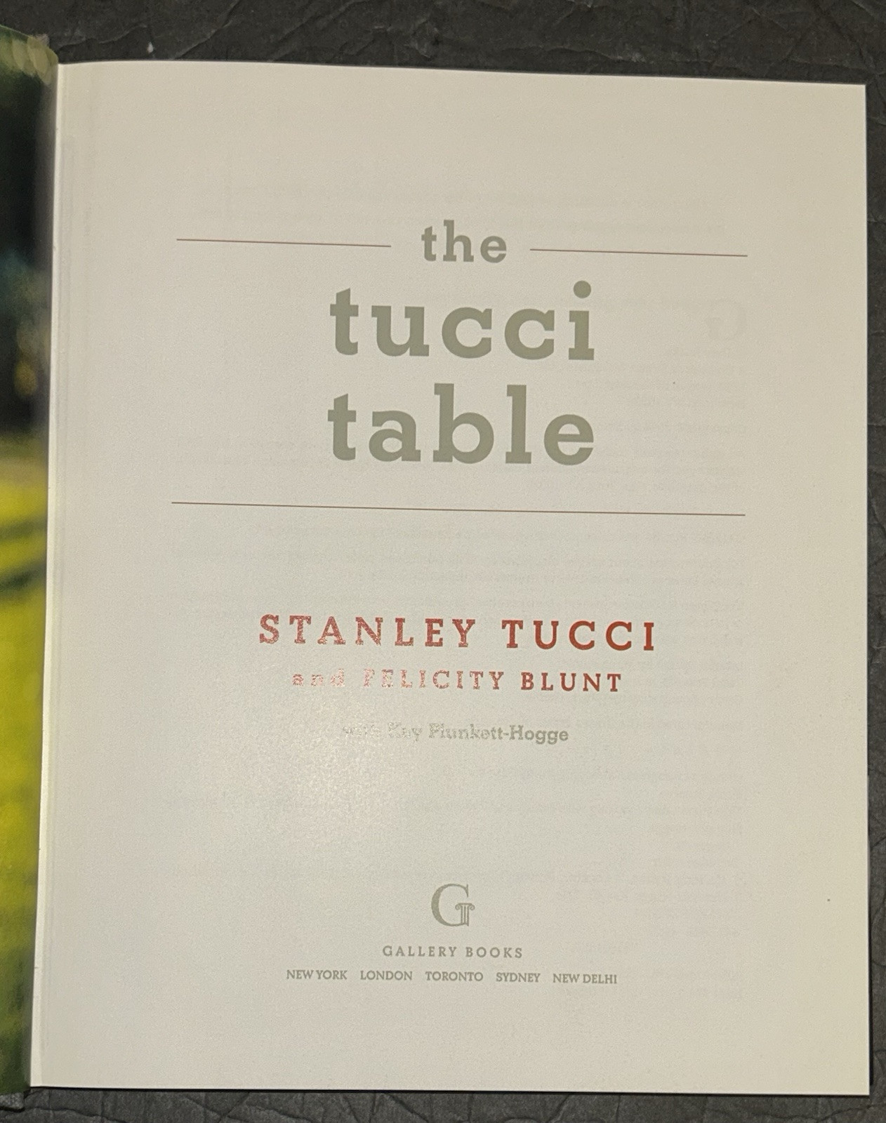 The Tucci Table