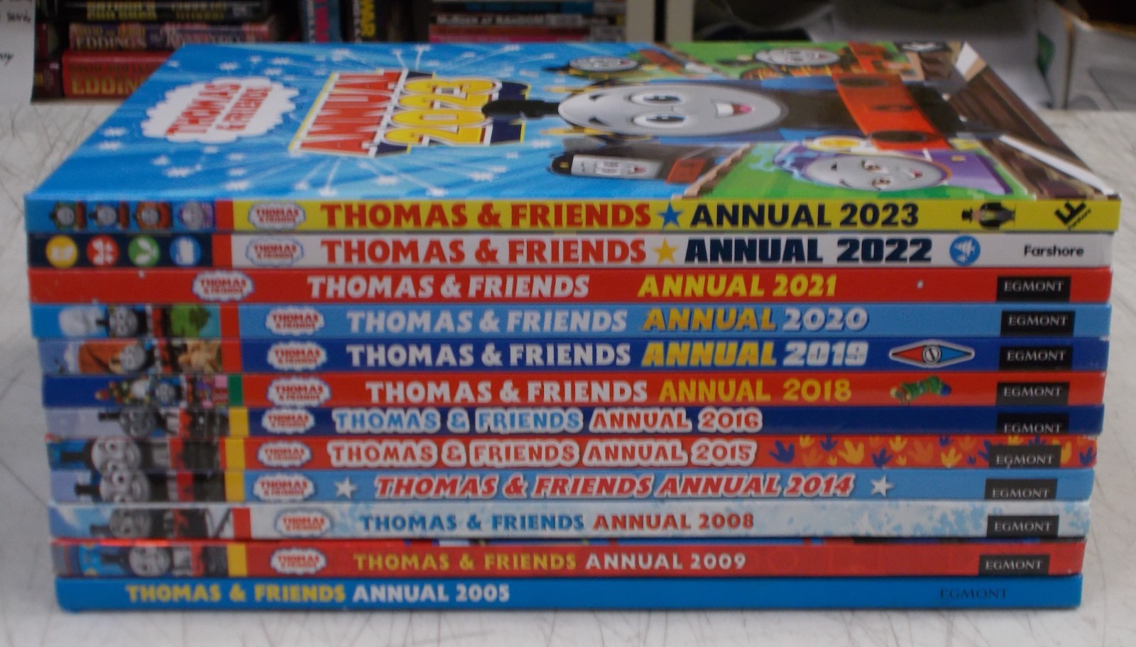 12 Thomas & Friends Annual, 2005,08,09,2014-16,2018-23, HC/VGC