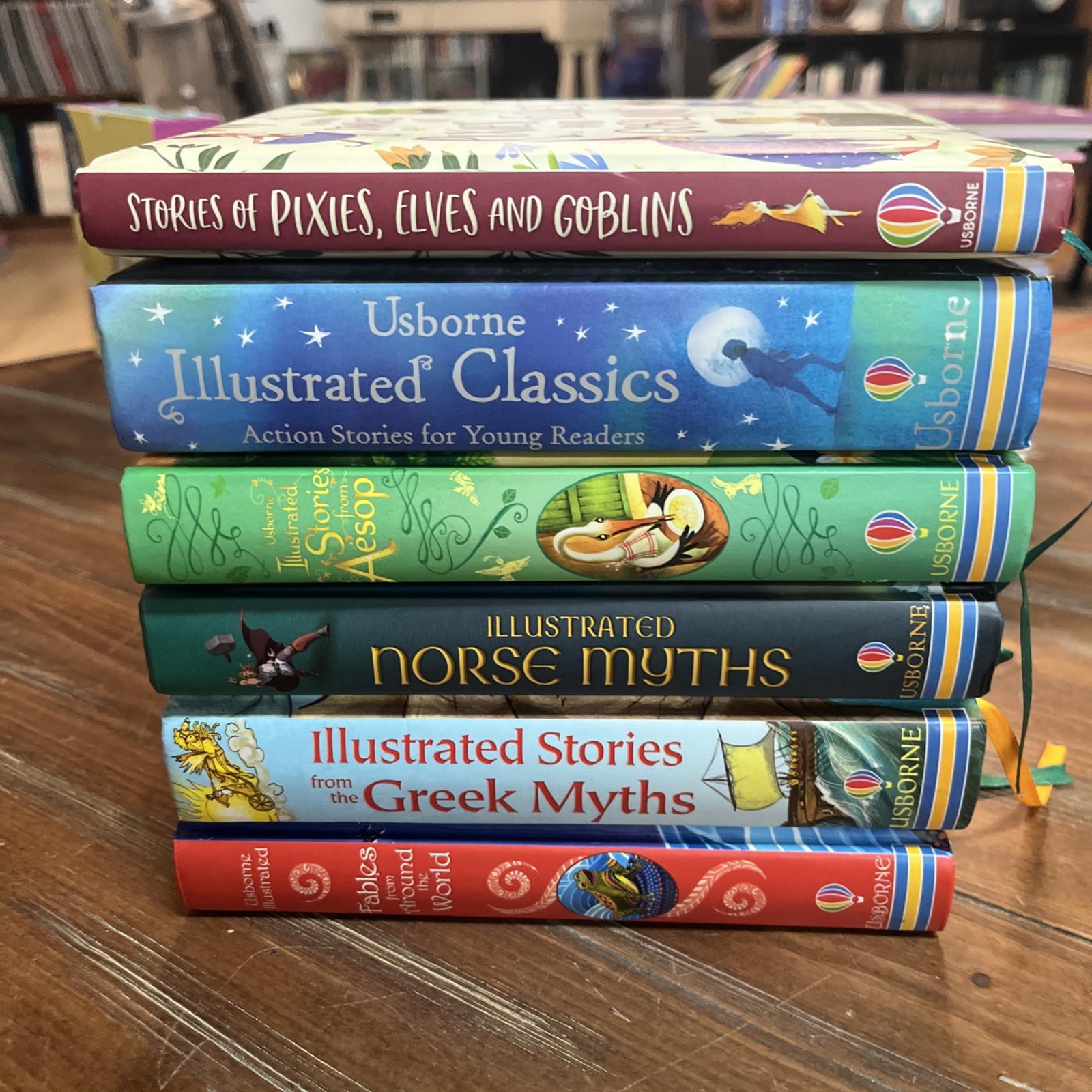 Lot Of 5 Usborne Illustrated Classics Fables Myths Stories For Young Readers