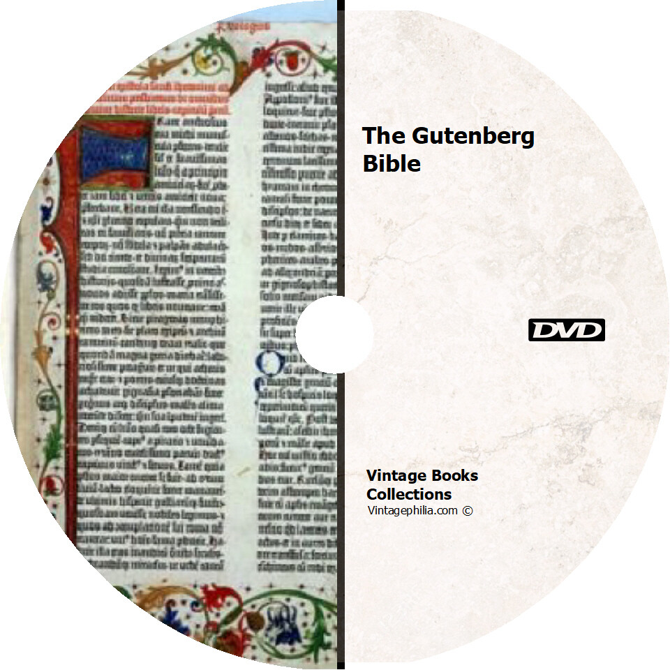 * THE GUTENBERG BIBLE (1200 PAGES) & KJV BOOKS on CD * RELIGION B42 MAZARIN