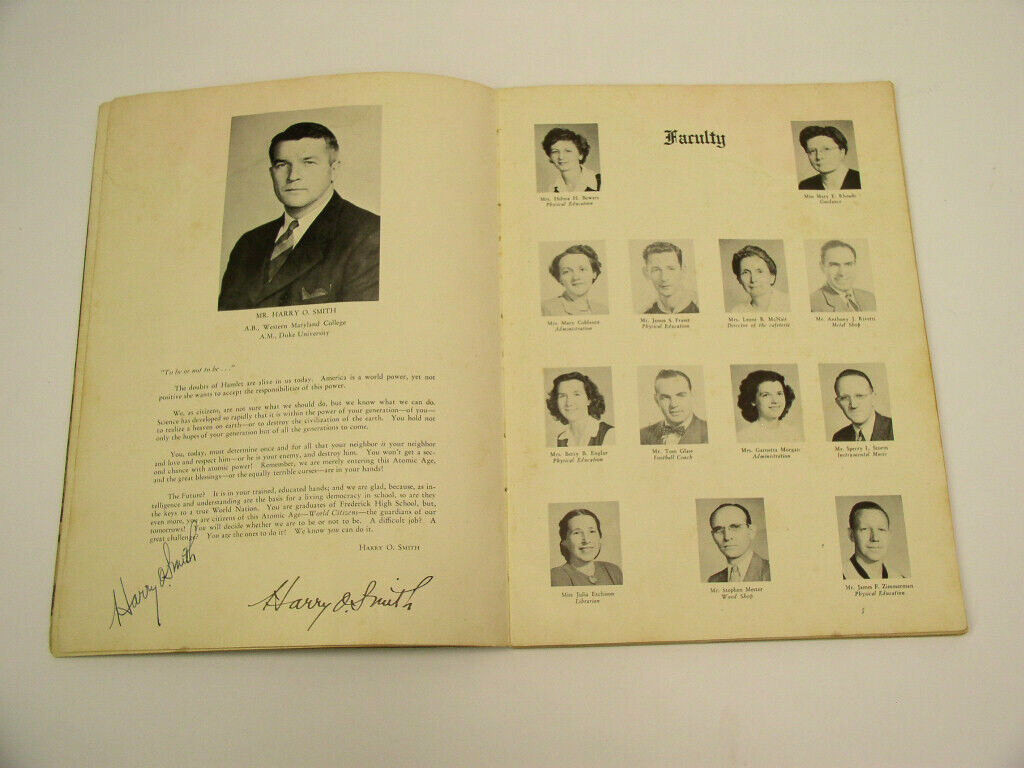 “The Last Word” 1949 Frederick Md High School Yearbook – Maryland – 58 Pages