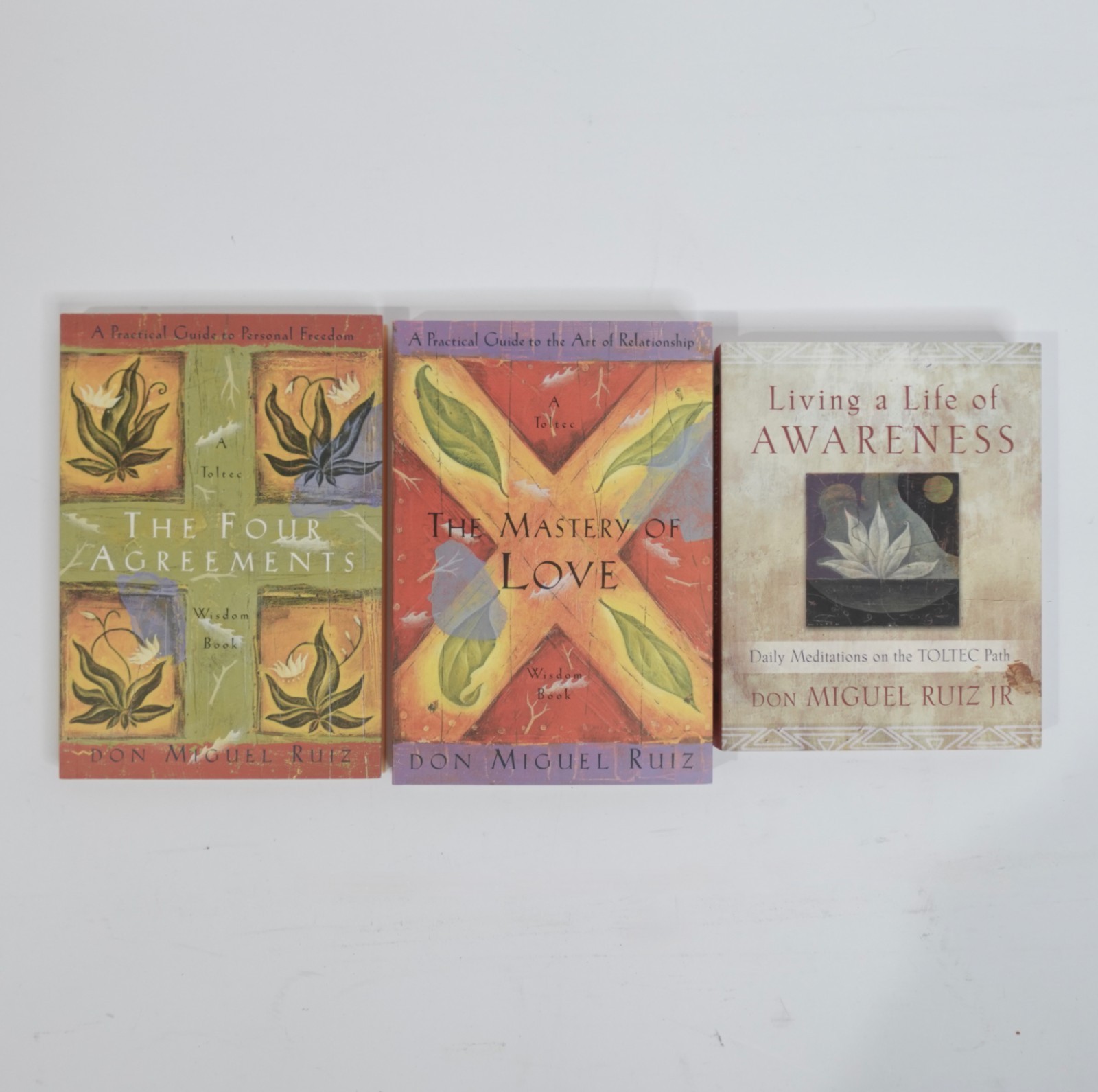 Don Miguel Ruiz 3 Book Lot 4 Agreements Mastery of Love Living a Life of Awarene