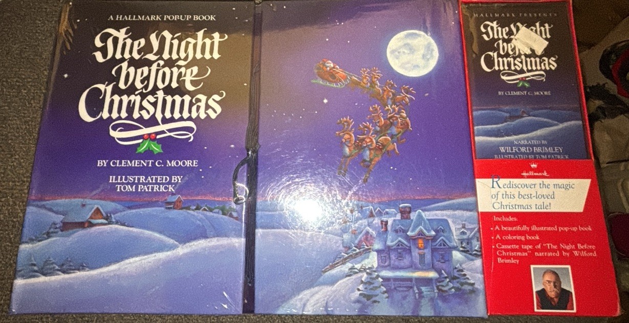 The Night Before Christmas Hallmark Pop-Up Book Set SEALED Clement C. Moore