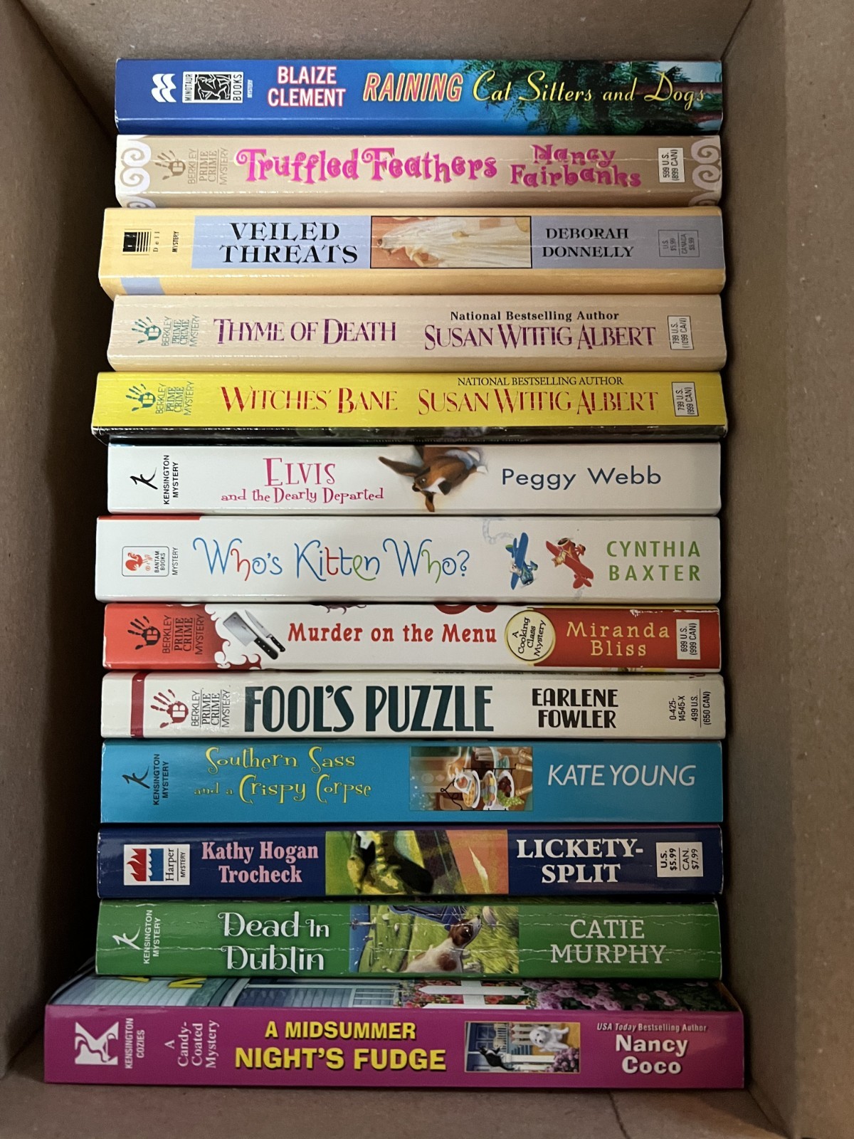 COZY MYSTERIES LOT 13 BOOKS Misc. Blaize Clement Wittig Albert Nancy Coco