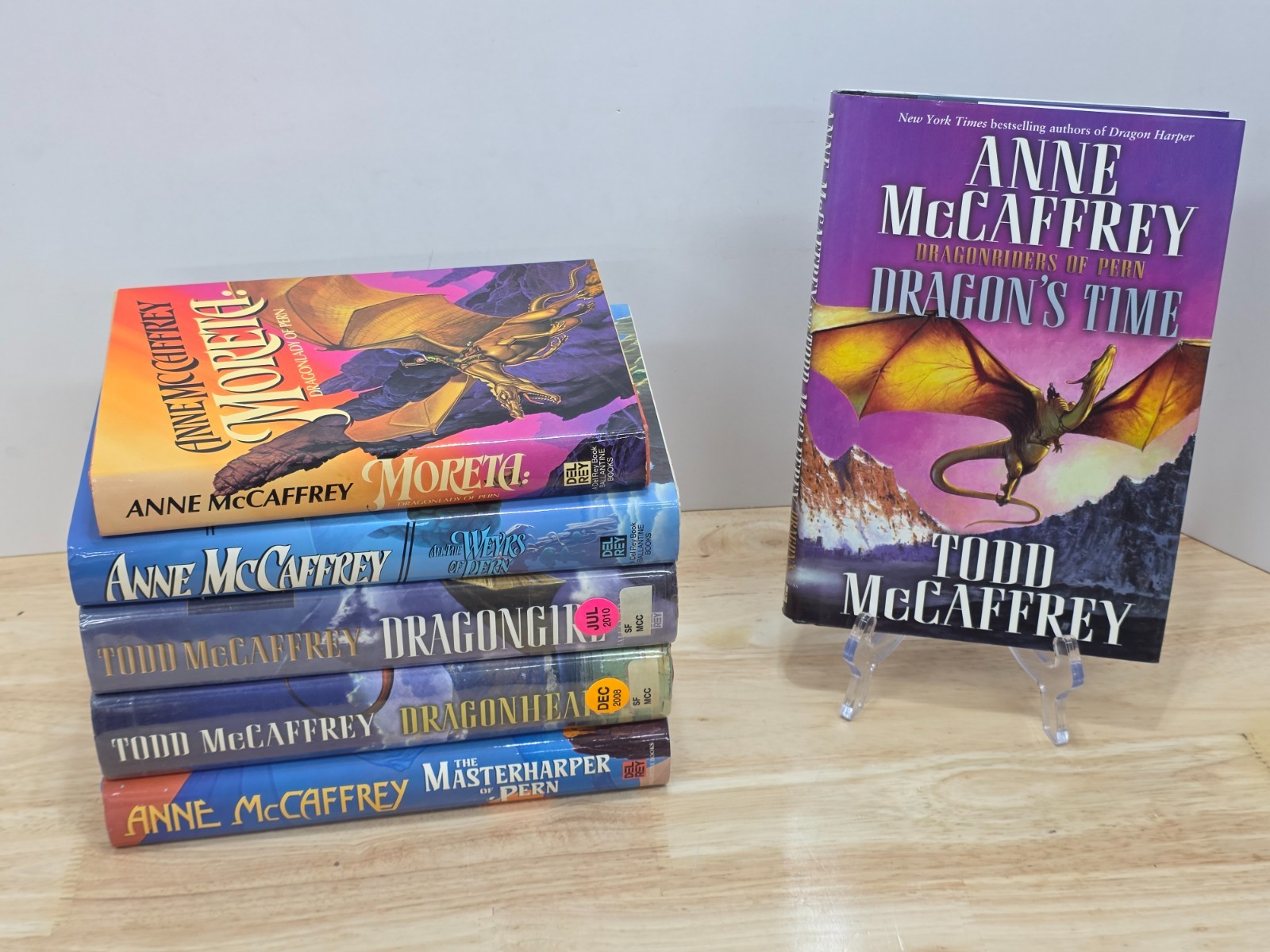 Anne McCaffrey Lot of 6 Pern Novels, HC/DJ Dragons Dragonriders