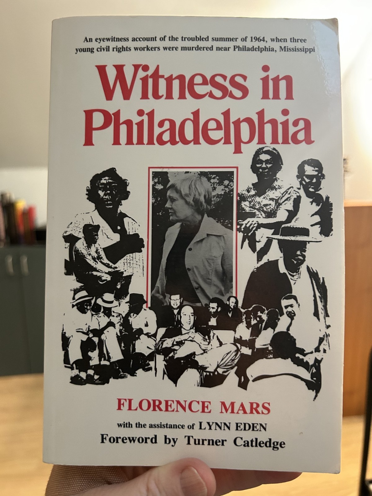 WITNESS IN PHILADELPHIA Florence Mars (1989 LSU Press) SIGNED VG++ Condition