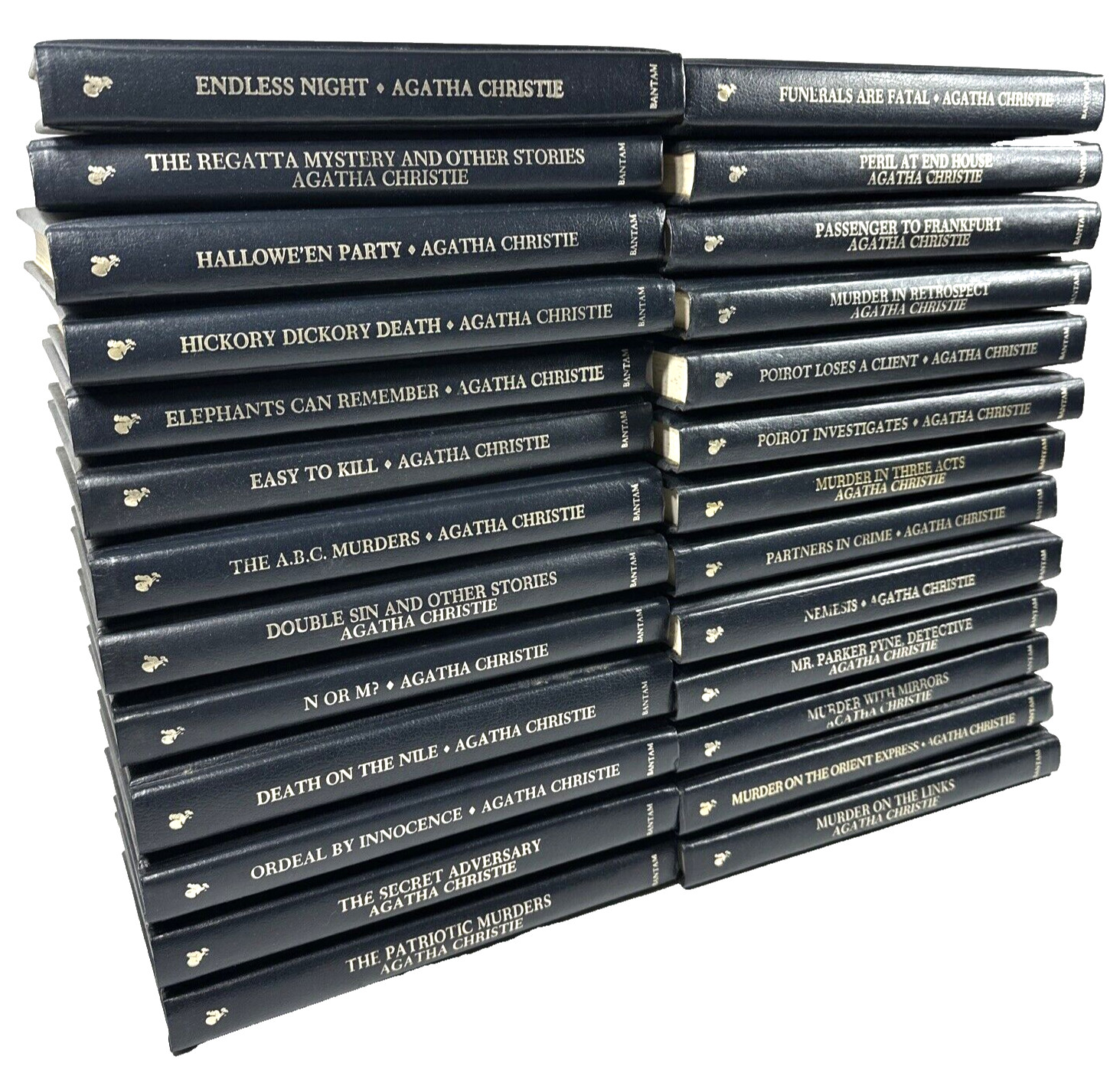 The Agatha Christie Mystery Collection Leatherette Books Bantam Vintage Lot 26