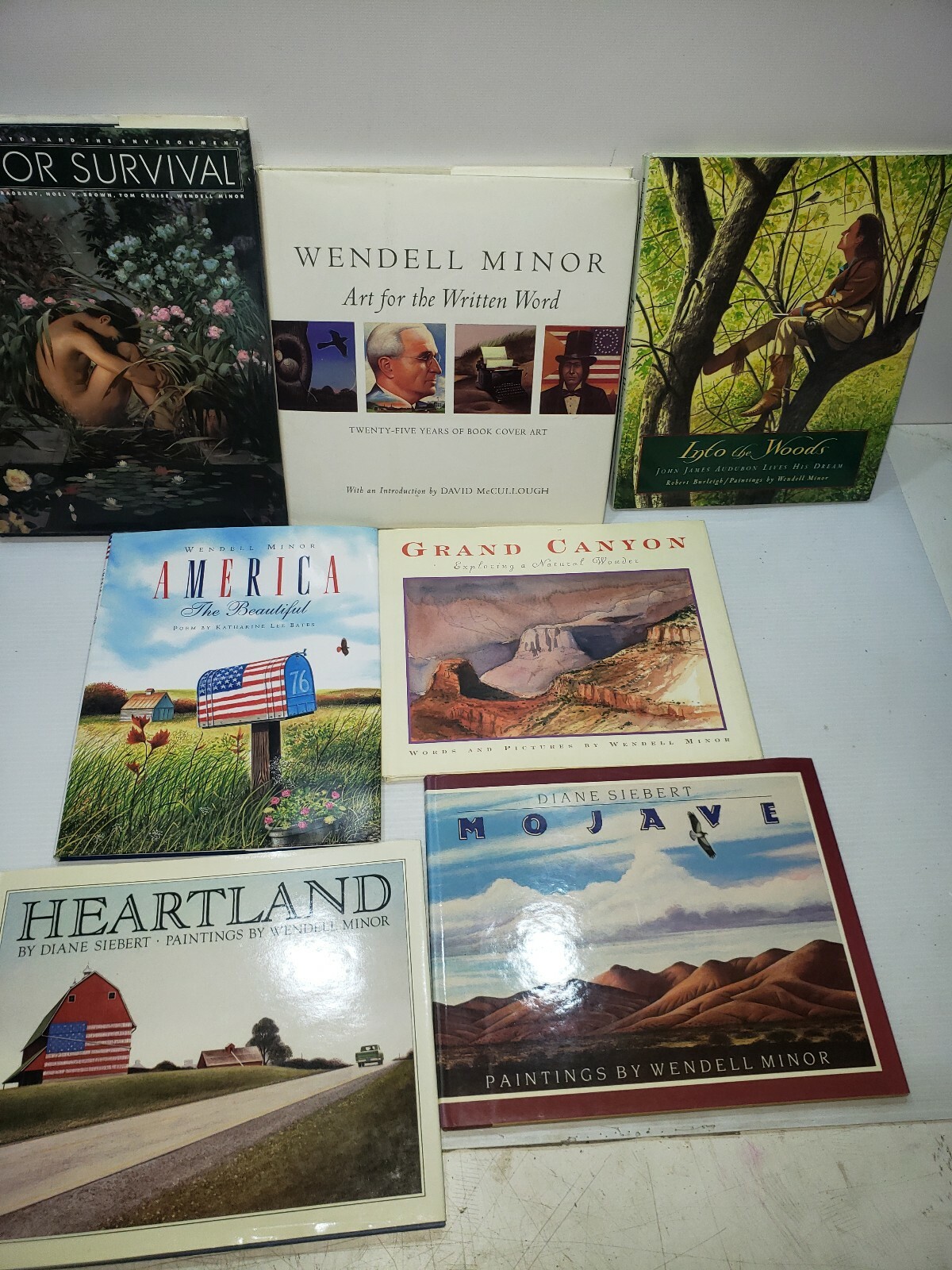 Wendell Minor SIGNED AUTOGRAPHED lot of 7 books all signed