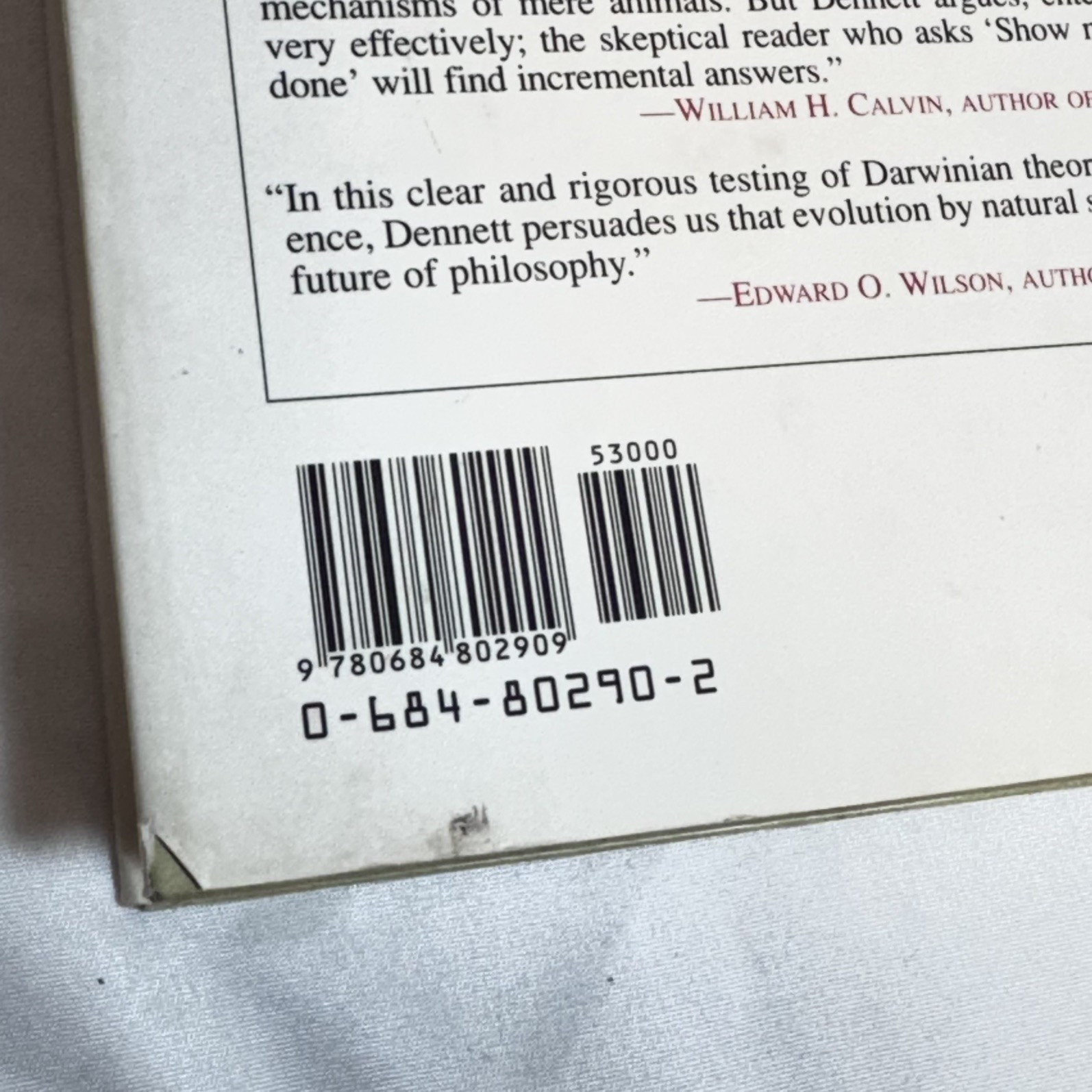 Darwin’s Dangerous Idea by Daniel C. Dennett hardcover
