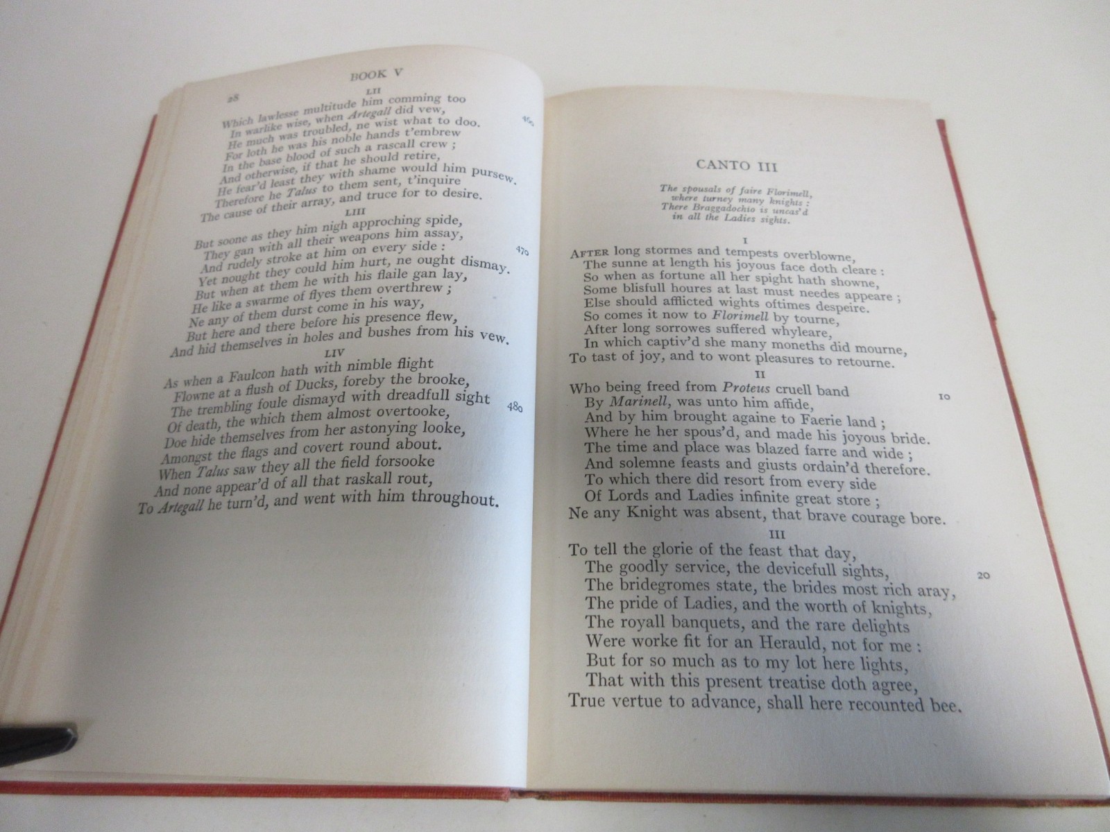 The Faerie Queene – Book 5 – by Spenser – Poetry – 154 Pages – Antique – 1915