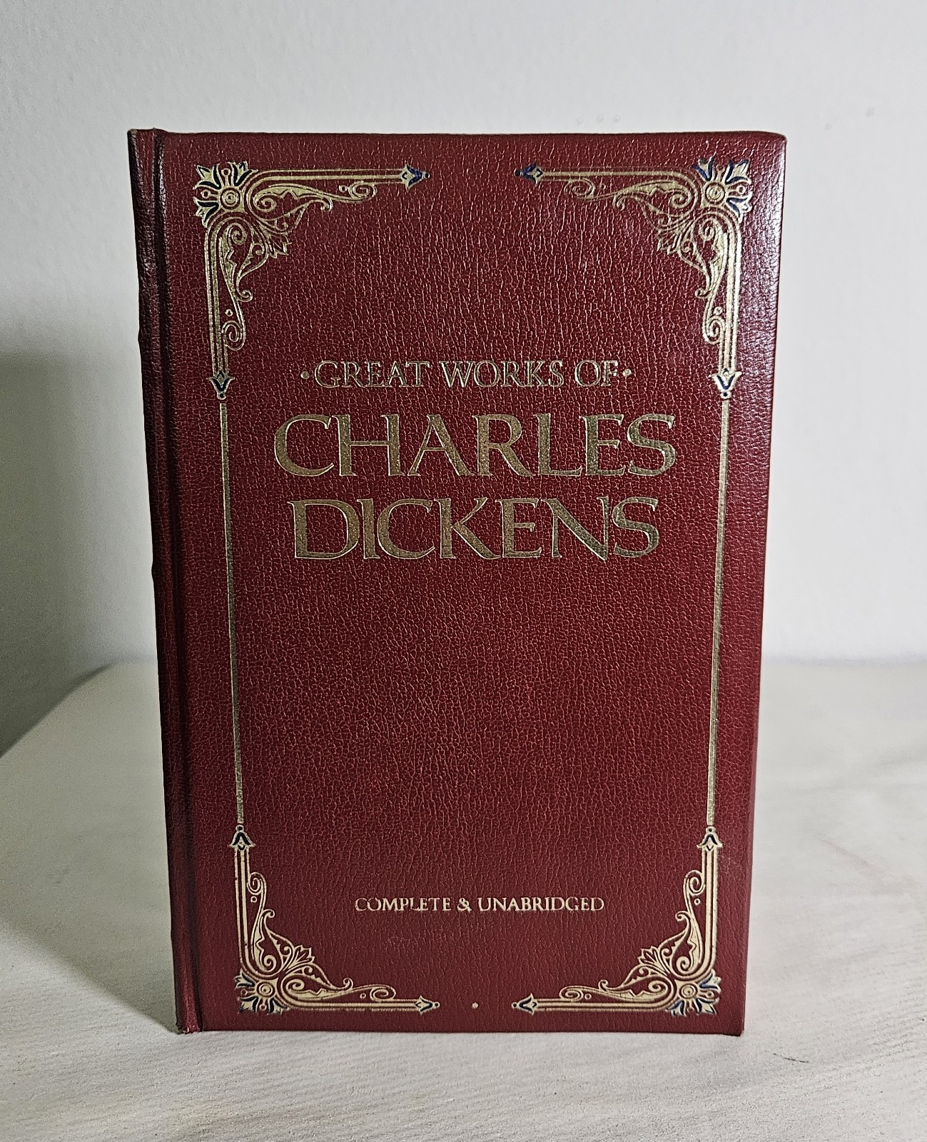 1987 Great Works of Charles Dickens Complete & Unabridged Gilted Leather Book