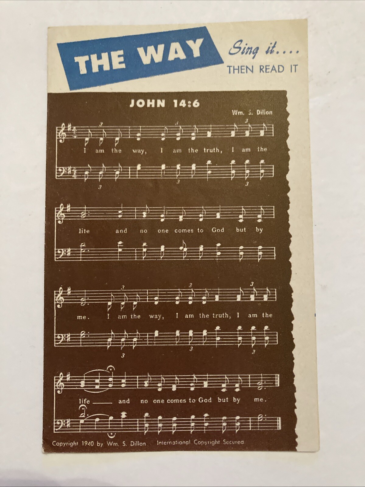 The Way Sing It Then Read It Joh 14:6 Tract Pamphlet Booklet Christian Spiritual