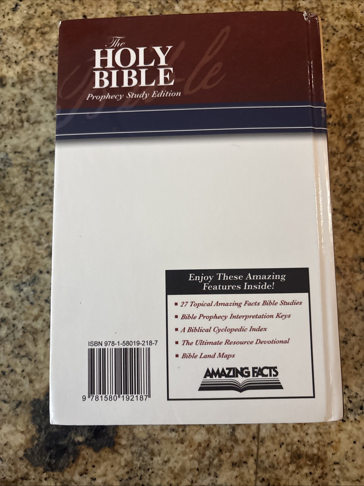 The Holy Bible Prophecy Study Red Letter HARDCOVER Edition NKJV by Amazing Facts