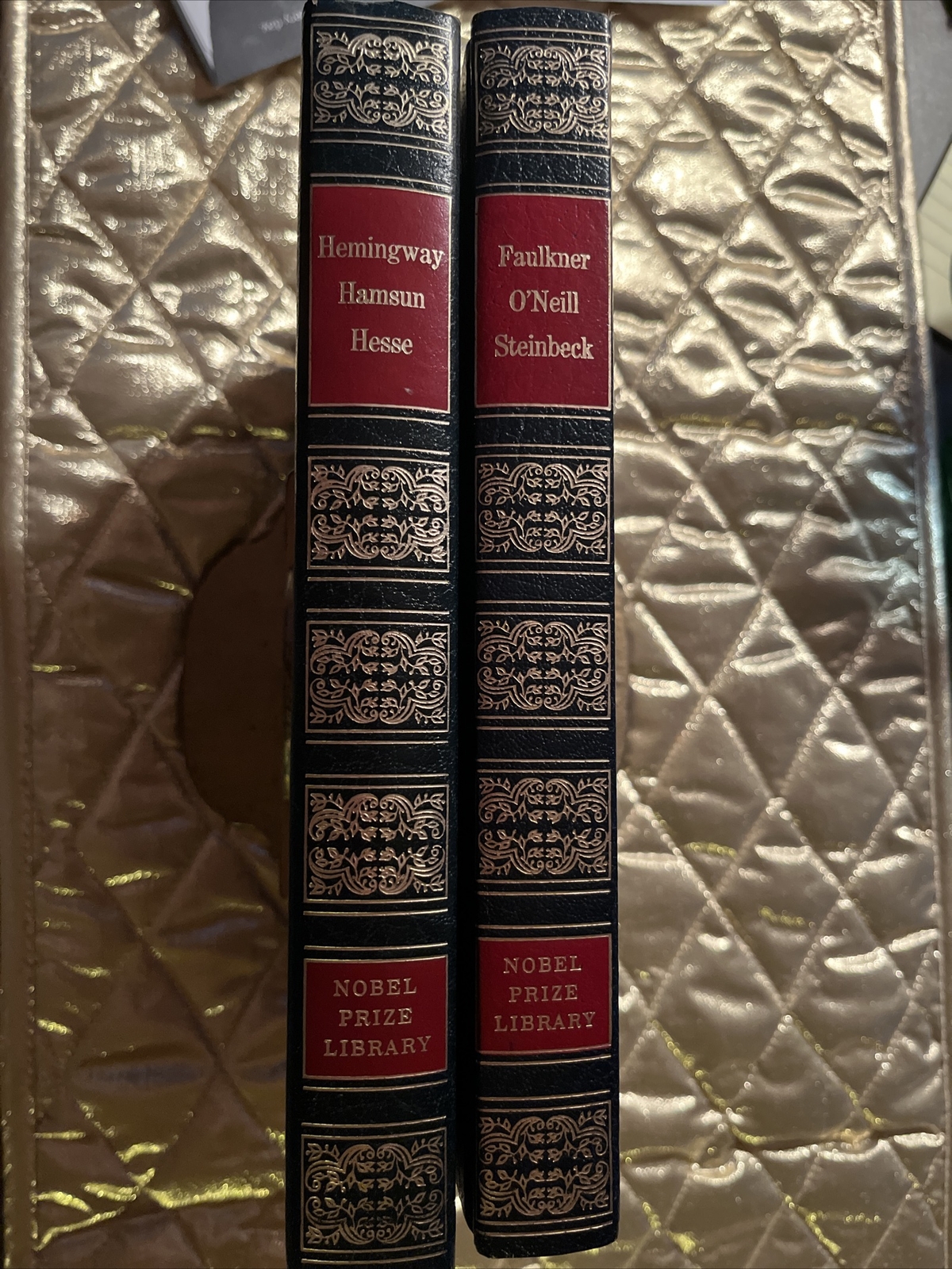 Lot Of 2 Nobel Prize Library /Hemingway, Hamsun&Hesse/Faulkner,O’Neil& Steinbeck