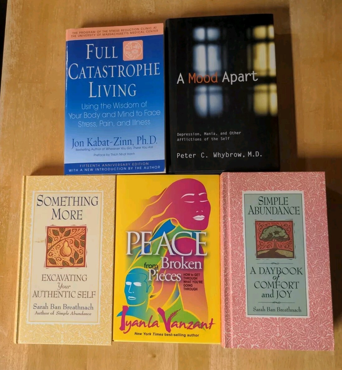 Book Lot of 5 Self Help Variety including popular Full Catastrophe Living