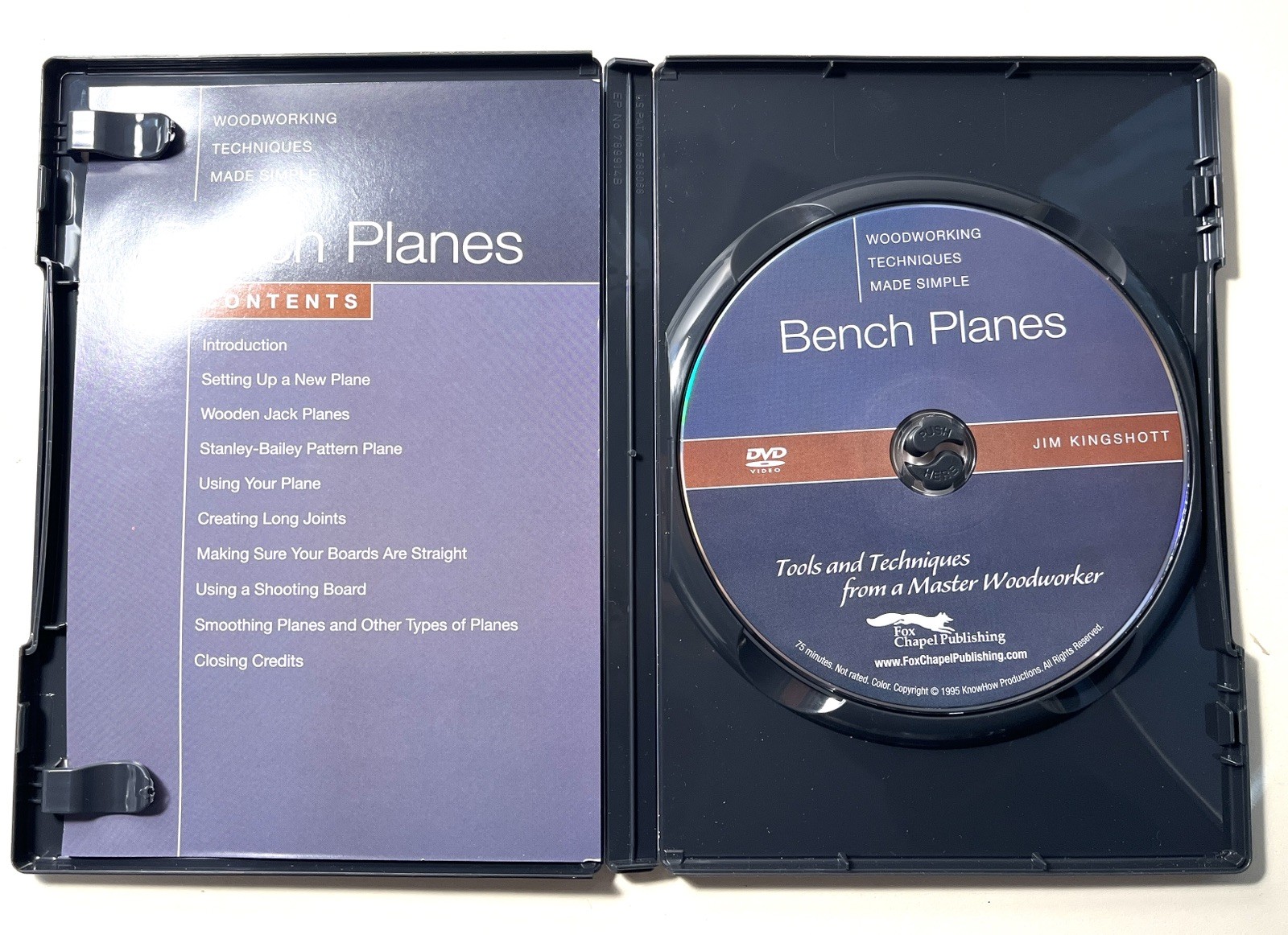 Bench Planes: Tools, Techniques,… Jim Kingshott – DVD VGC