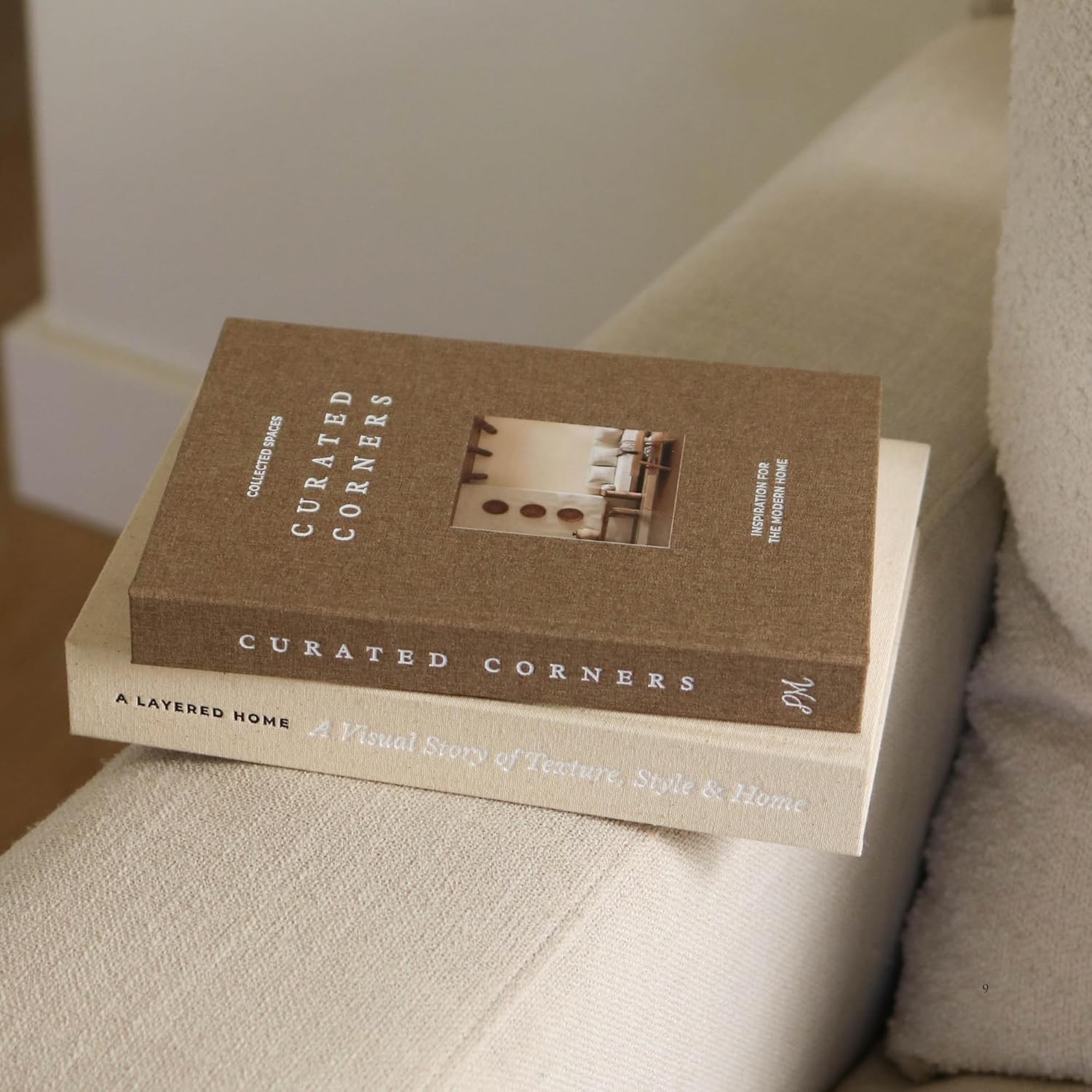 Chic Decorative Book Set with Storage – 2 Linen Covers for Home Styling