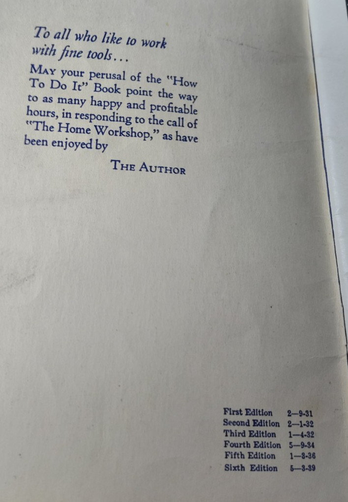 The How-To-Do-It book for Home Workshops, PB, 1939