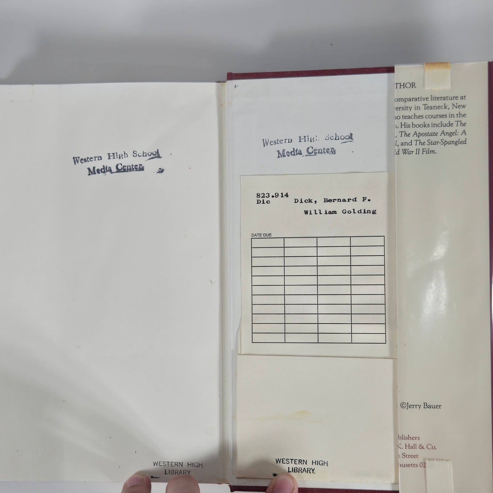 William Golding Bernard F Dick Twayne English Authors Series Book
