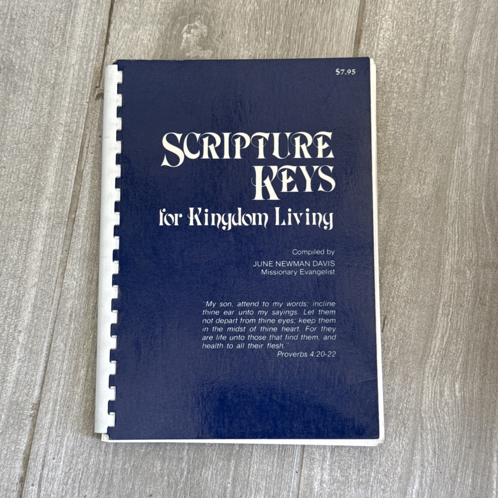 Scripture Keys For Kingdom Living June Newman Davis Spiralbound 1988 9th Print