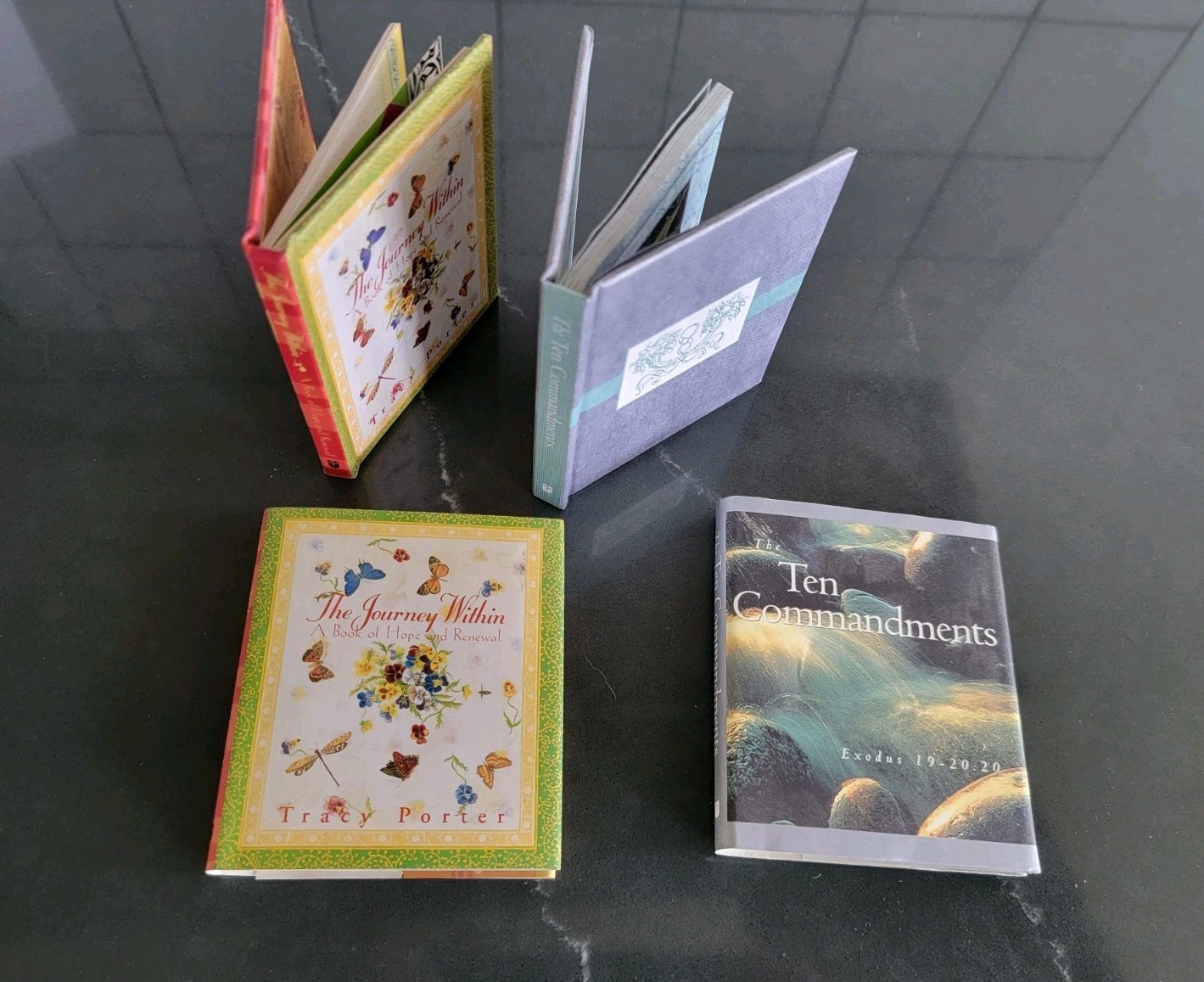 Two 3.5 In Miniature/Travel Books “The Journey Within” &”The Ten Commandments”