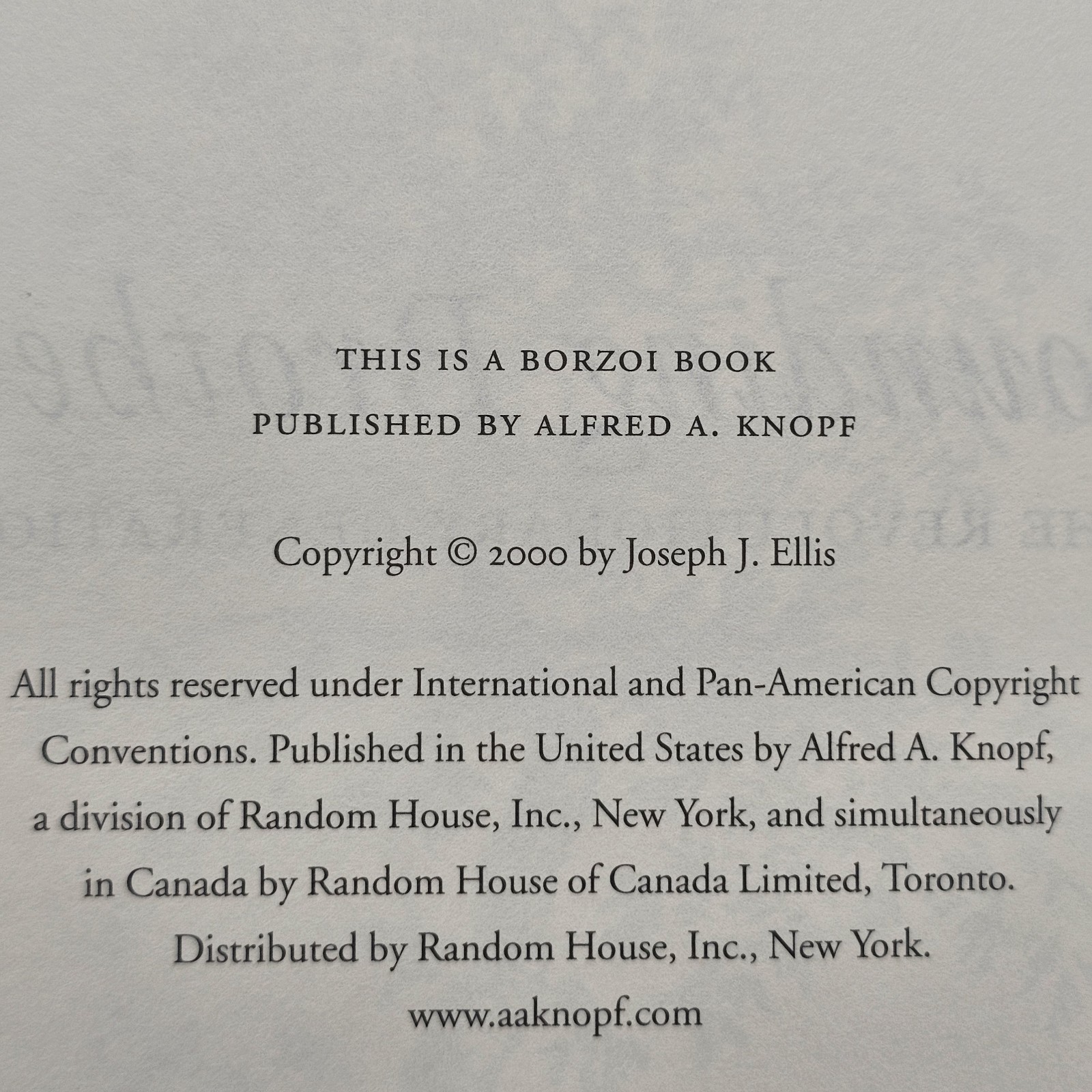 Founding Brothers Joseph J Ellis 2000 HC DJ Pulitzer American History