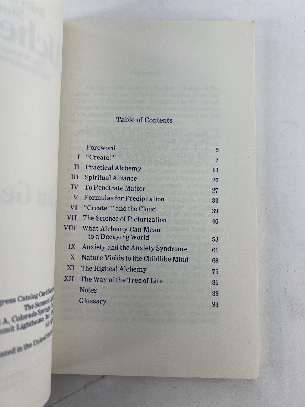 Intermediate Studies in Alchemy Paperback Saint Germain 1975