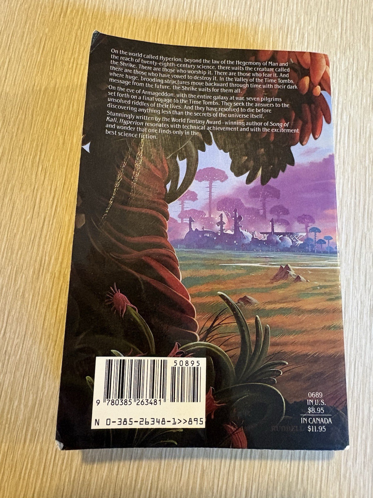 Hyperion Dan Simmons Paperback Signed First Edition First Printing G2U