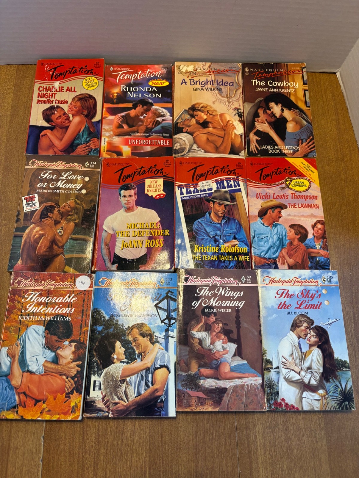 Harlequin Temptation Romance Paperback Lot of 12 (See Photos for Titles)