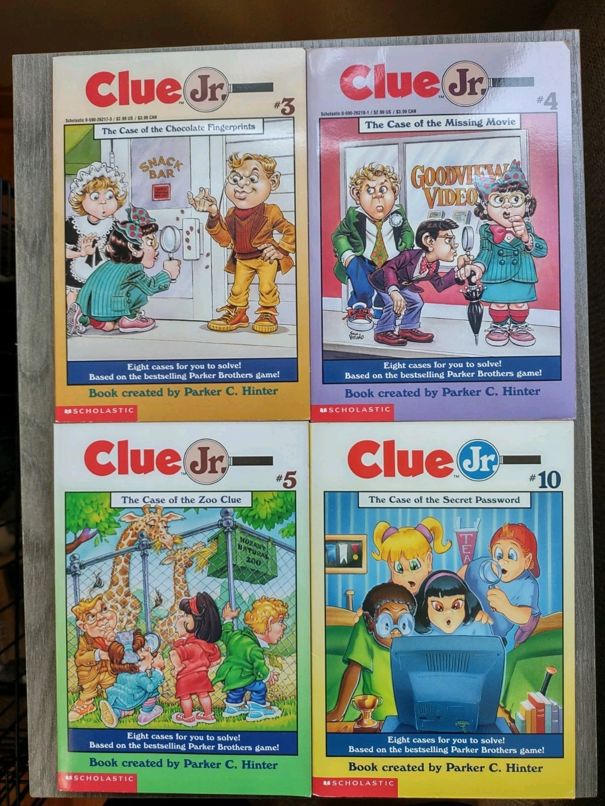 Lot 4 Clue Jr. Paperback Books by Parker C. Hinter (3, 4, 5, 10) Scholastic READ