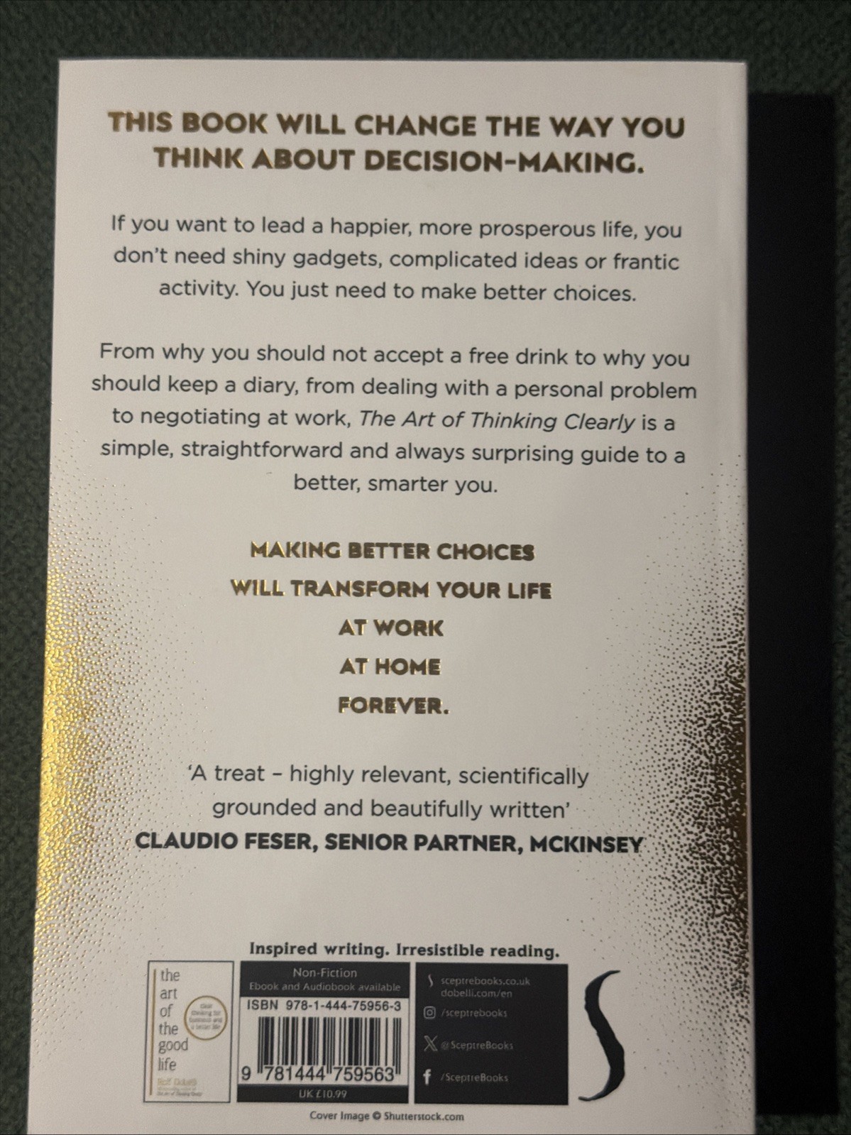 Art Of Thinking Clearly – paperback Rolf Dobelli|Nicky Griffin