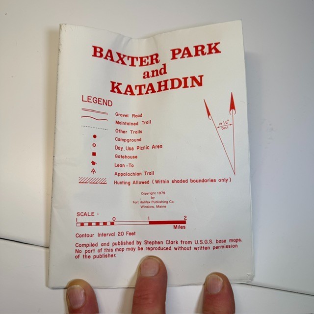 Baxter State Park & Katahdin- 1978 1st Ed. Stephen Clark – Maine with Map