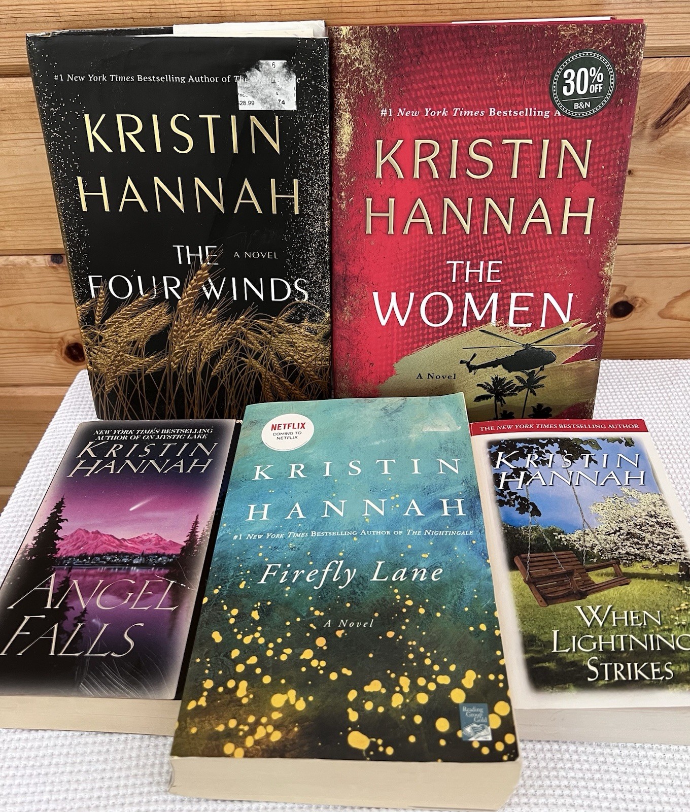 Lot 5 Kristin Hannah Firefly Four Winds Women Angel Falls Lightning