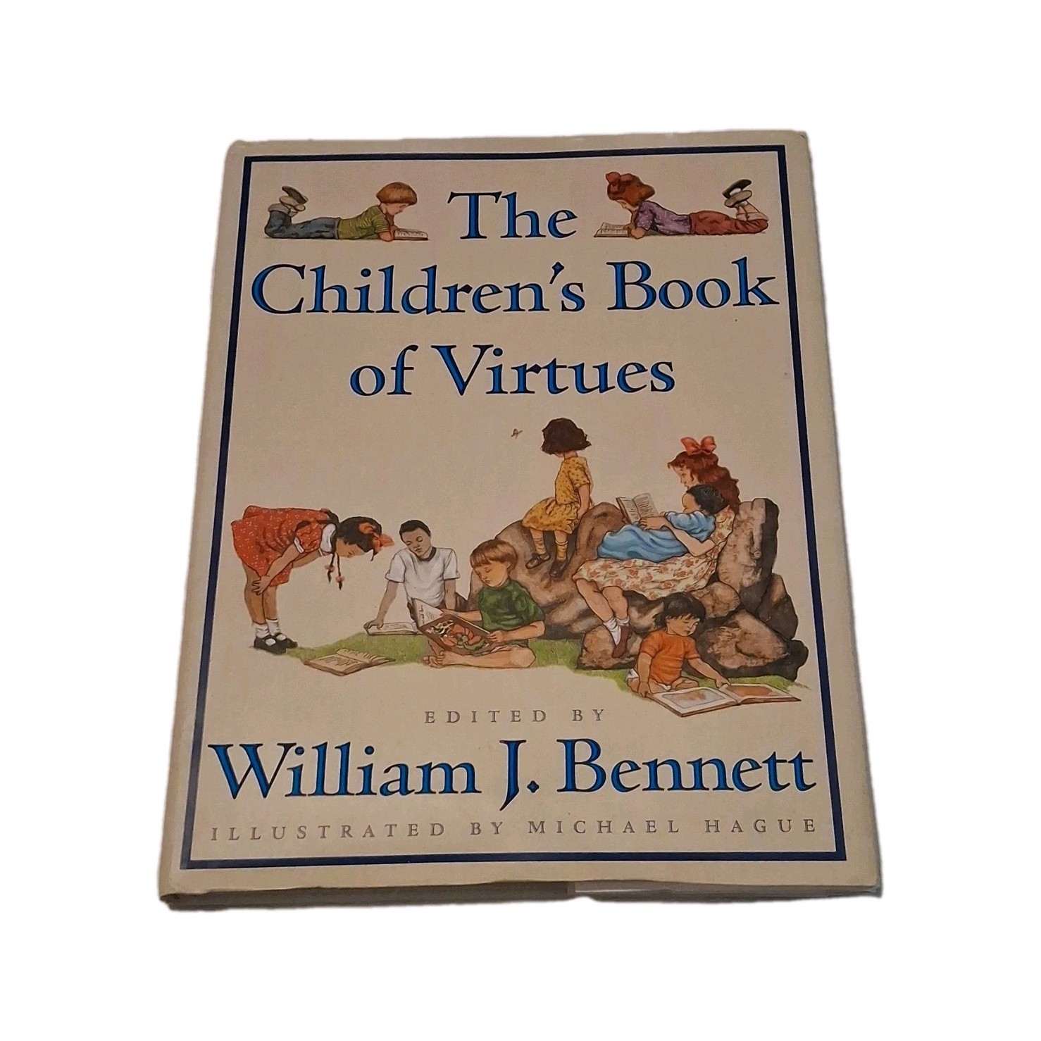 William J. Bennett The Children’s Book of Virtues 1996 HC Illus DJ Inscribed