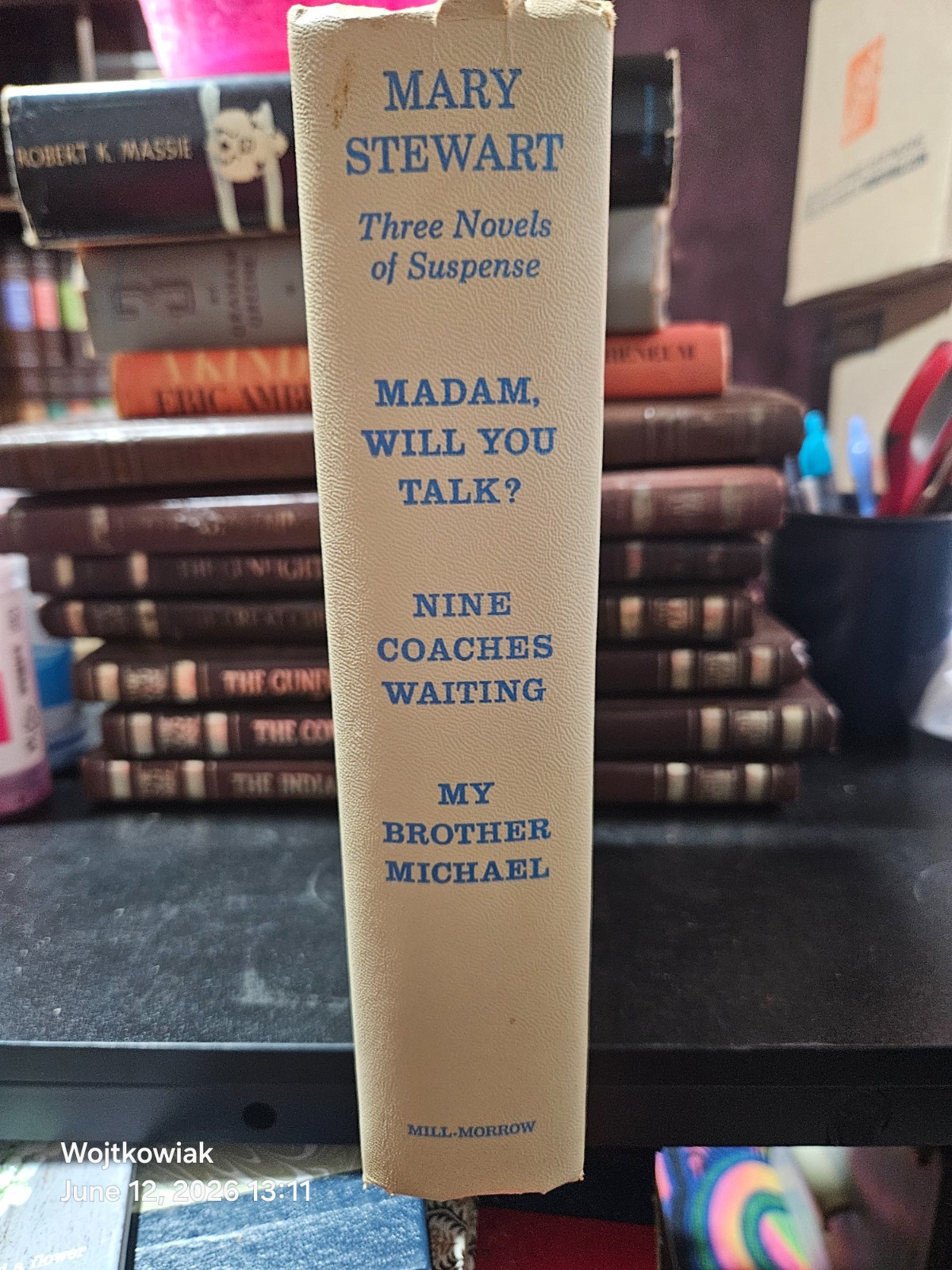 56# Mary Stewart Three Novels of Suspense Omnibus HC Mill Morrow Madam Talk