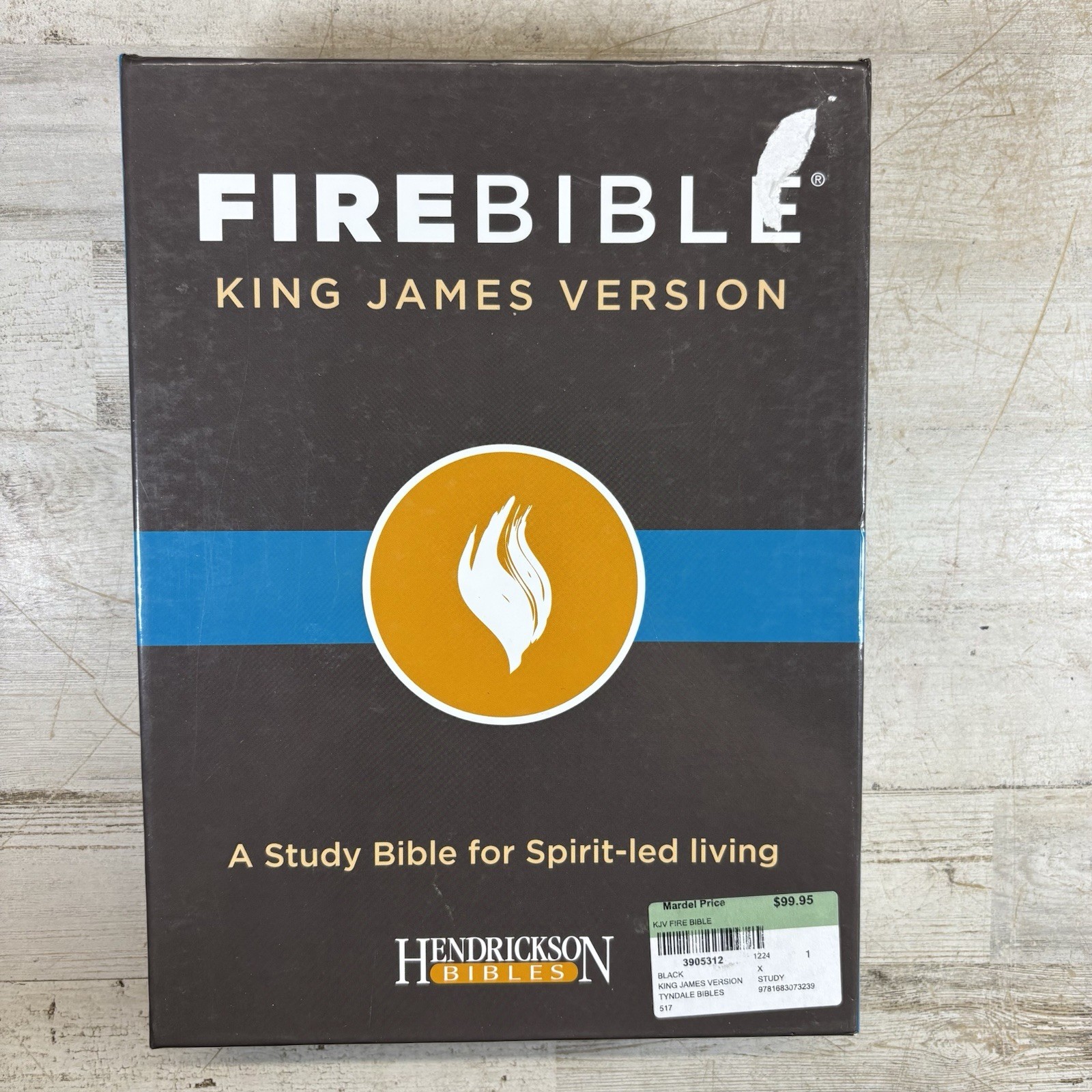 FireBible KJV Study Bible Bonded Leather Black Spirit-Led Living Hendrickson