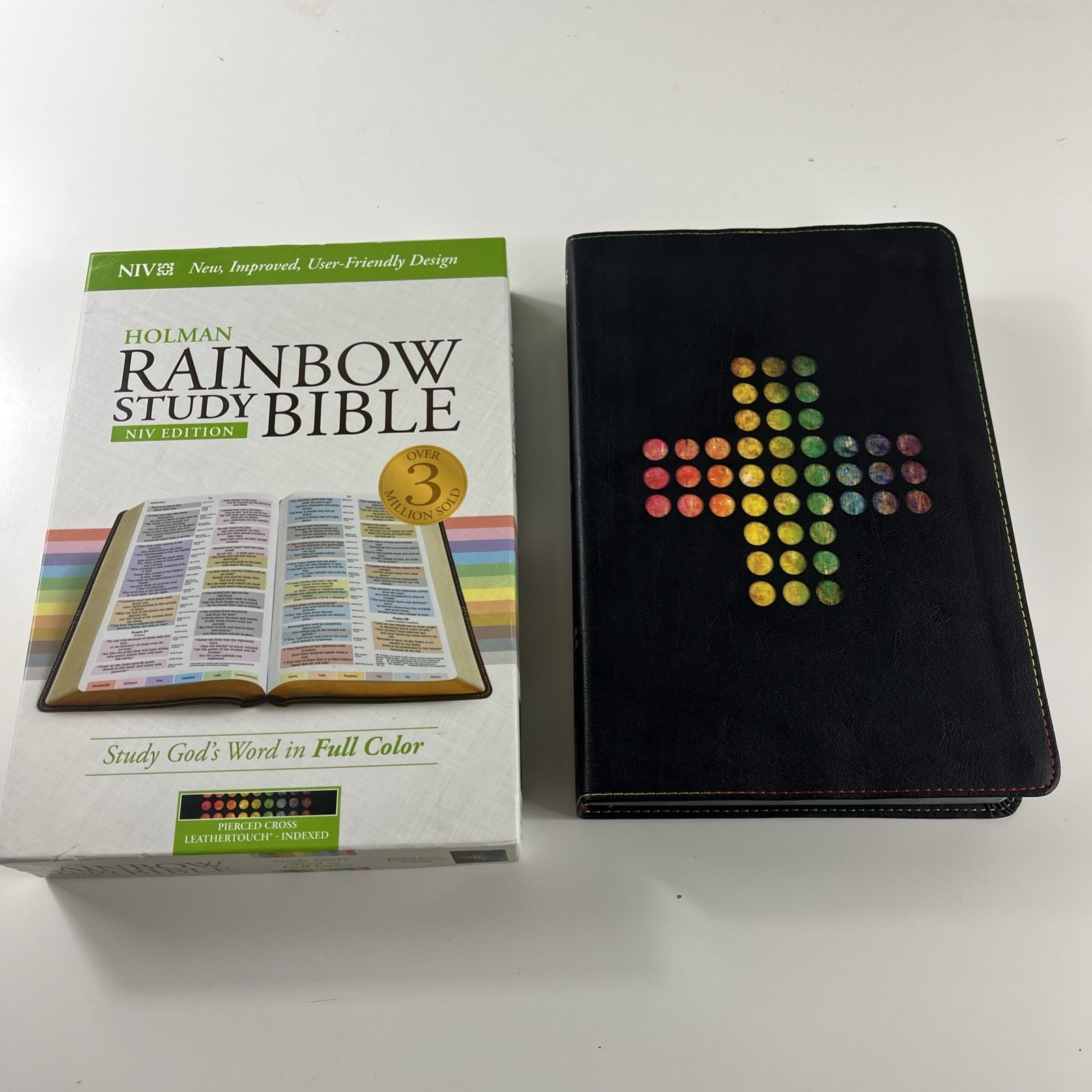 Holman Rainbow Study Bible NIV Edition: LeatherTouch Pierced Cross 2015