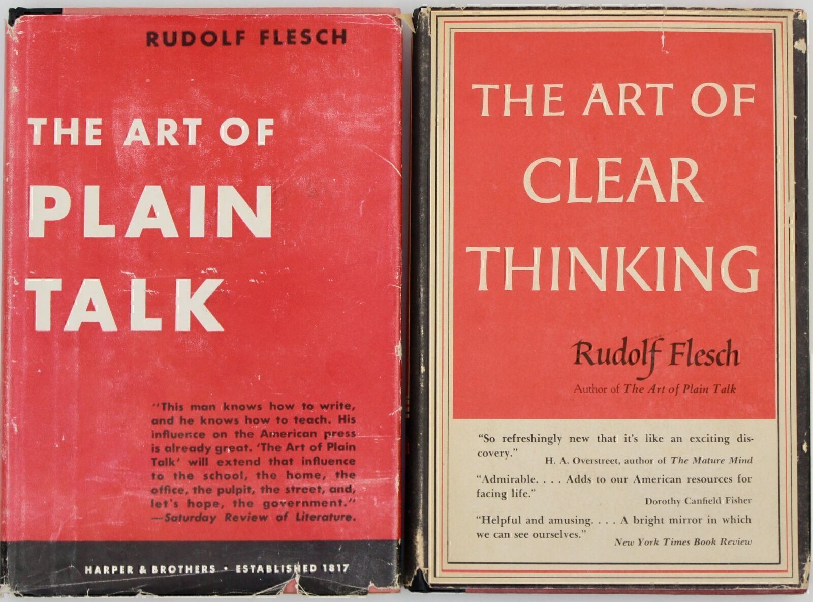 Rudolf Flesch Art of PLAIN TALK & CLEAR THINKING Self Improvement Speaking HCDJs