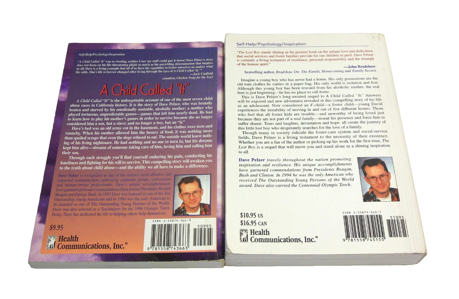 A Child Called It AND The Lost Boy by Dave Pelzer LOT Child Abuse Survivor 2 TPB