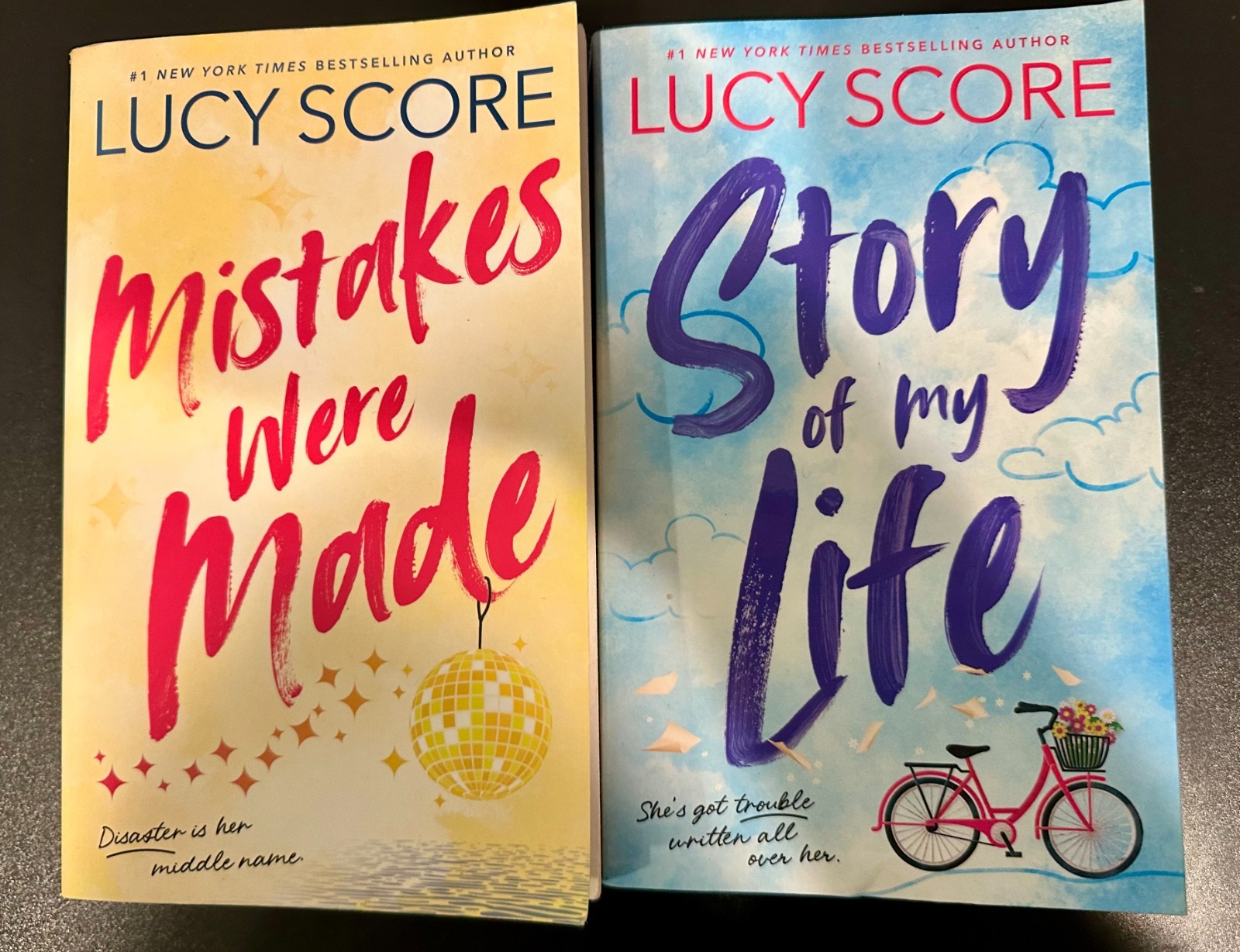 Story of My Life, Mistakes Were Made by Lucy Score (Sprayed-Edges, First Ed)