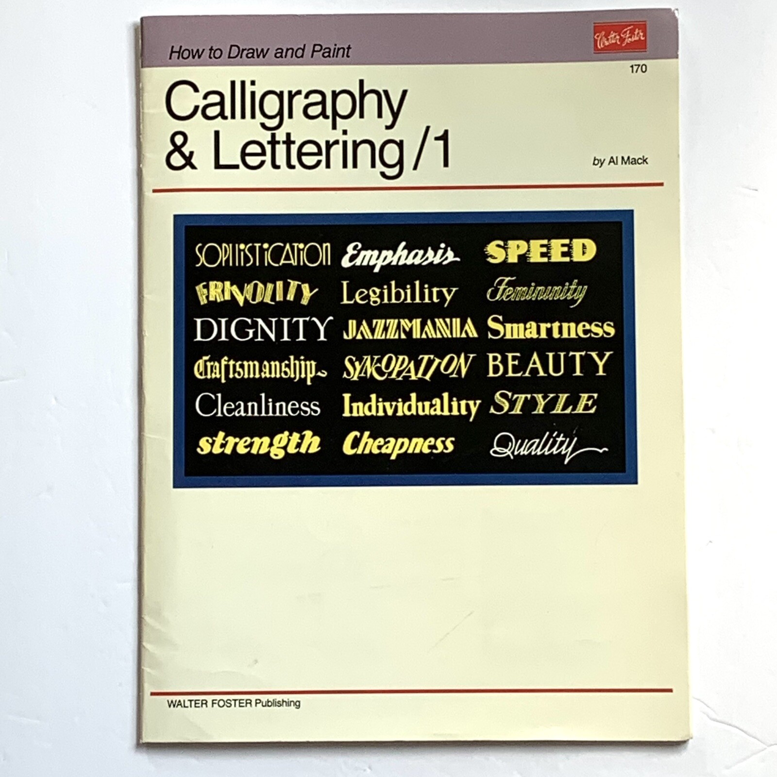 Vintage How To Draw Calligraphy & Lettering/1 1989 by Al Mack 31 Pages Bonus