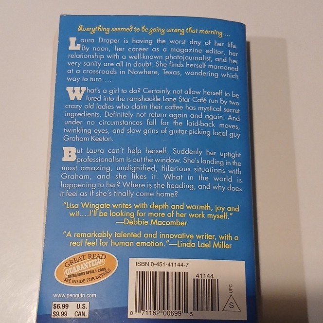 Lisa Wingate Lone Star Café Paperback Romance Fiction Novel Onyx