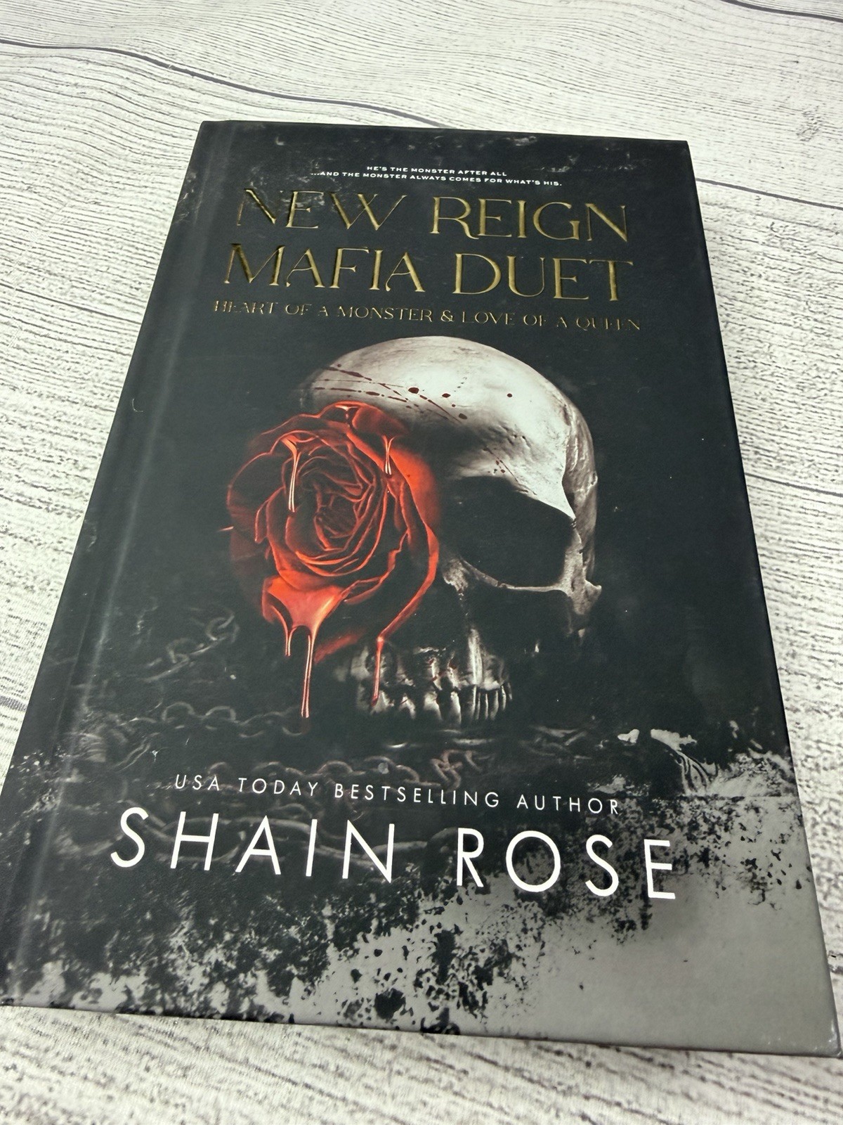 Shain Rose New Reign Mafia Duet Hardback Gold Foil Signing Exclusive Signed HTF
