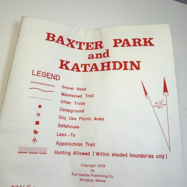 Baxter State Park & Katahdin- 1978 1st Ed. Stephen Clark – Maine with Map