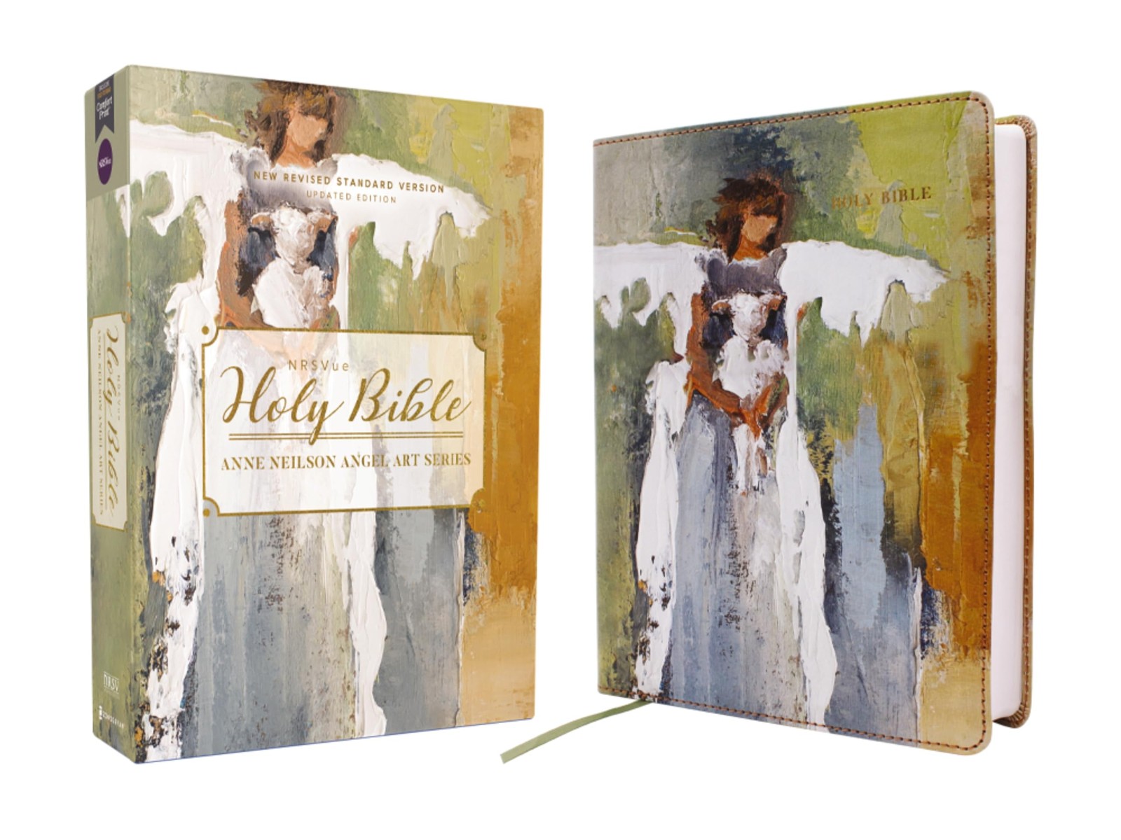 NRSVue, Holy Bible, Anne Neilson Angel Art Series, Leathersoft, Multi-Color,…
