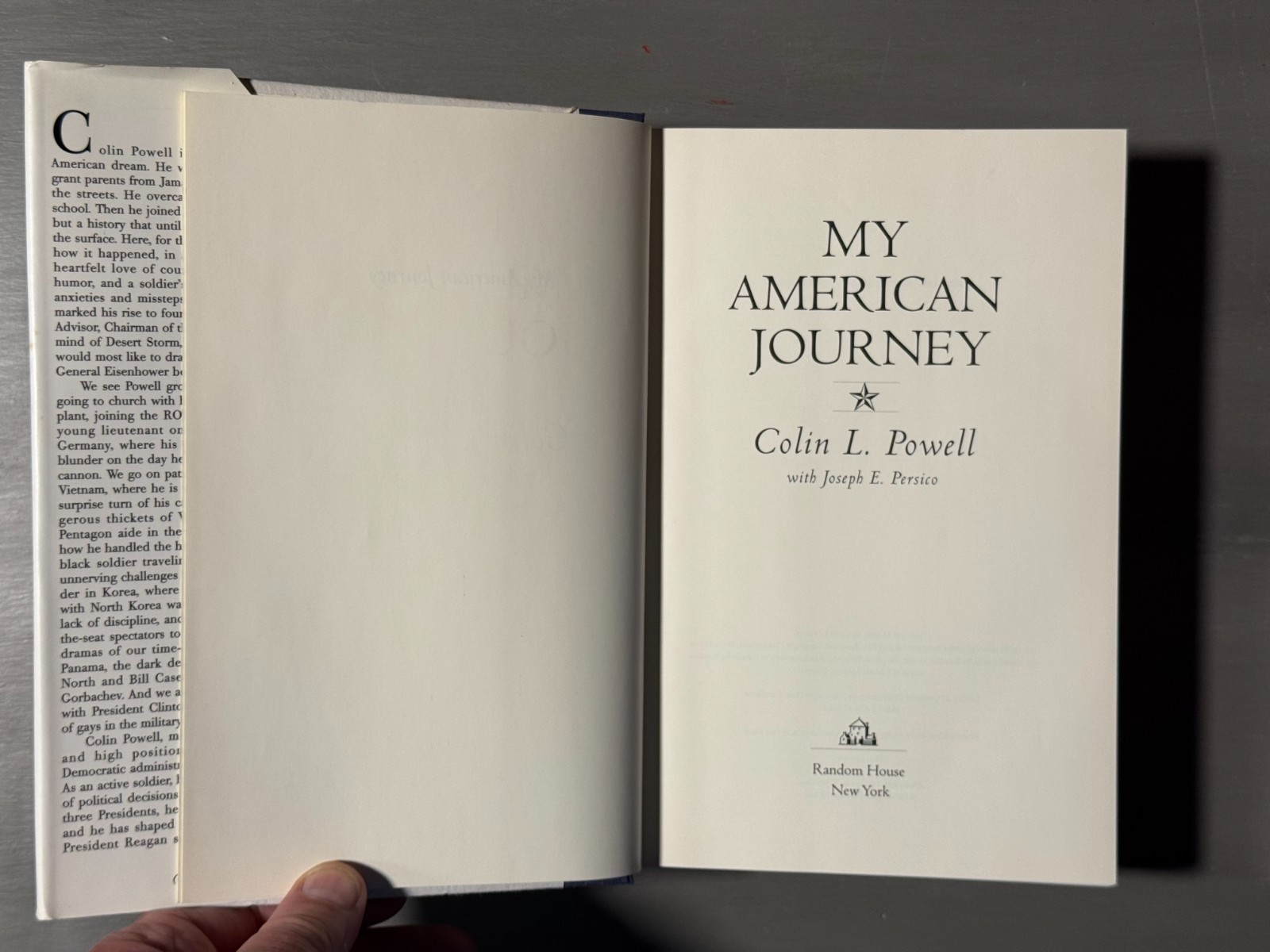 My American Journey by Joseph E. Persico & Colin Powell, 1995, HCDJ, 1st Ed