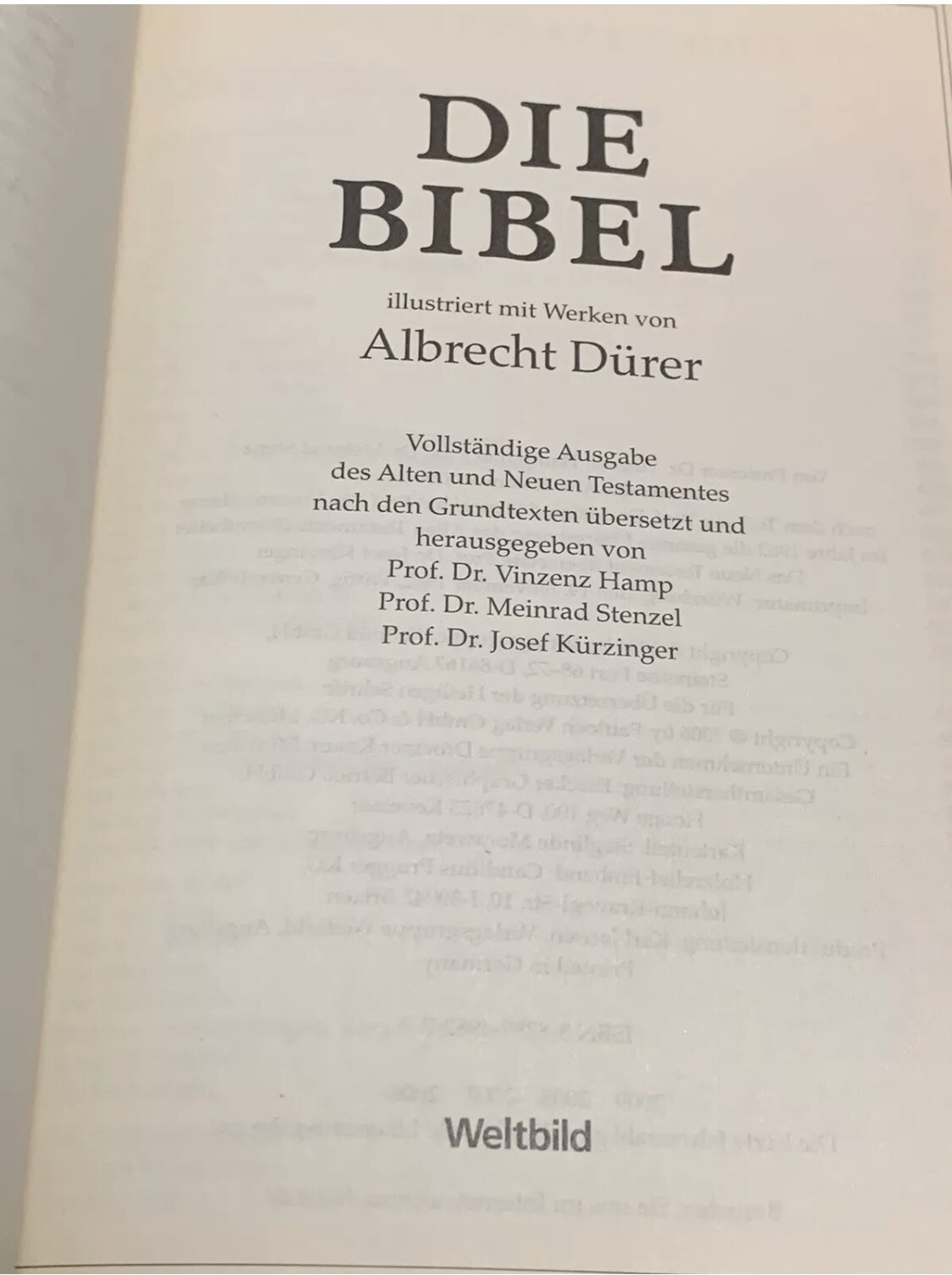 Die Bibel Illustriert Mit Werken Von Albrecht Durer Hamp German Bible 2006