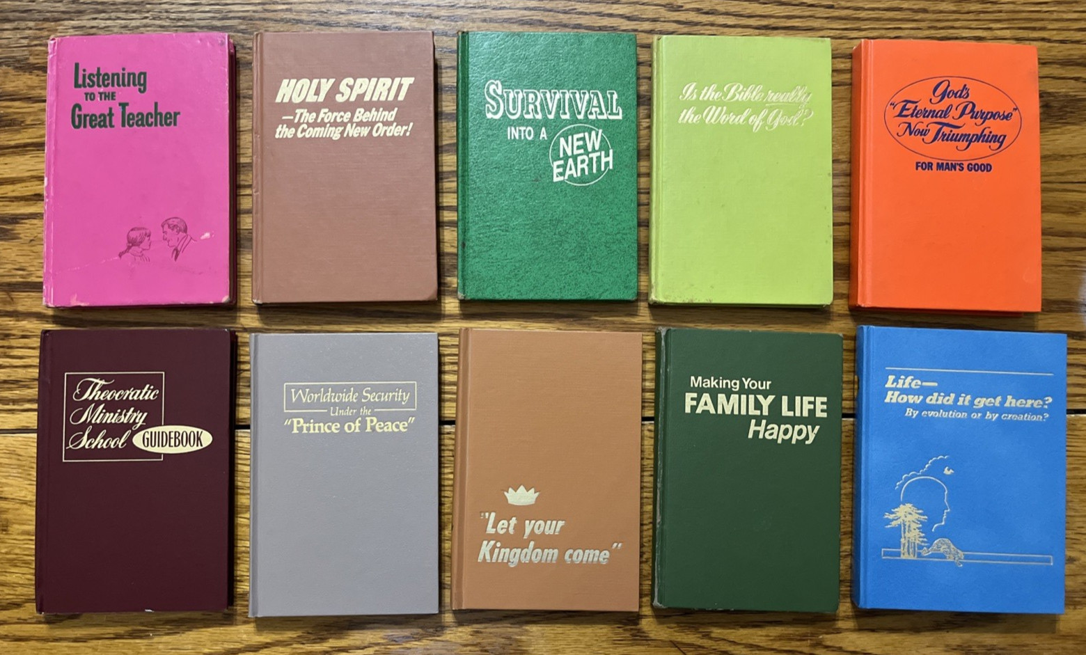 10 Small Watchtower Books, God’s Eternal Purpose, Holy Spirit, New Earth, Family